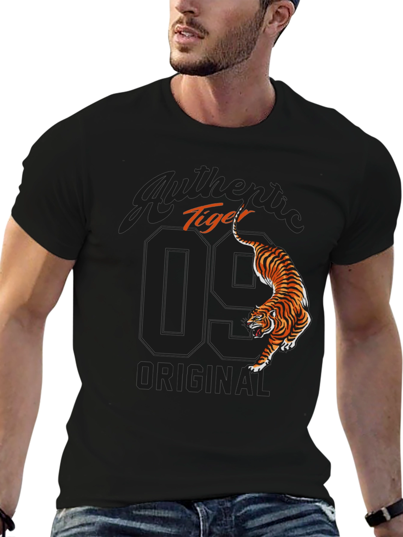 Authentic Tiger Graphic Tee - Cool Original Design