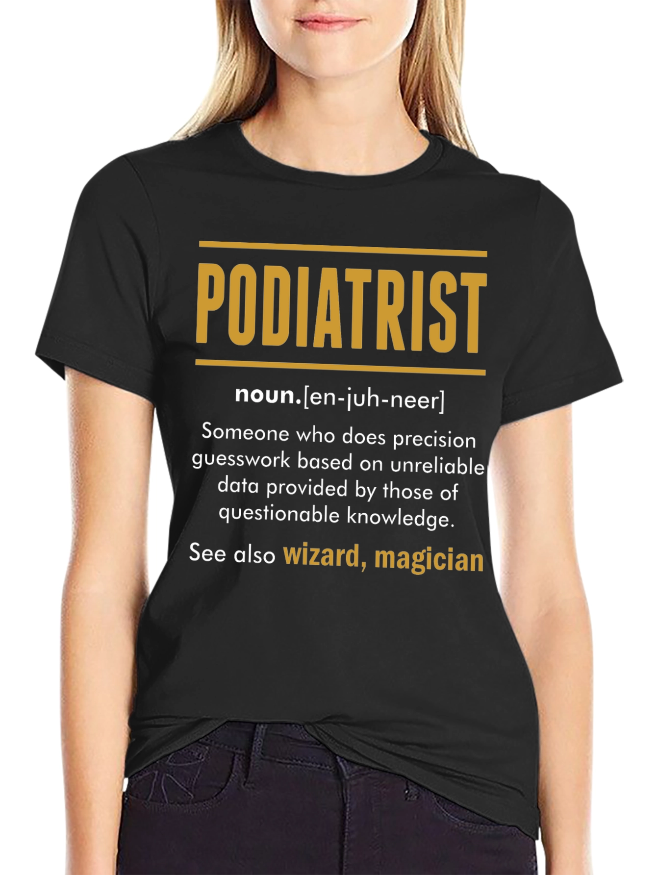 Funny Podiatrist Definition Black T-Shirt