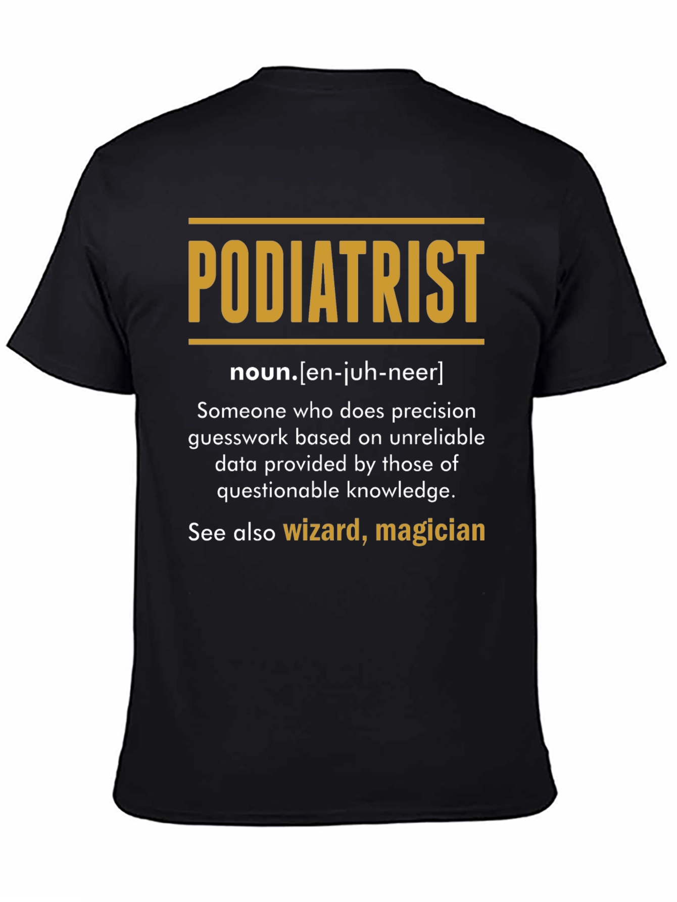 Funny Podiatrist Definition Black T-Shirt