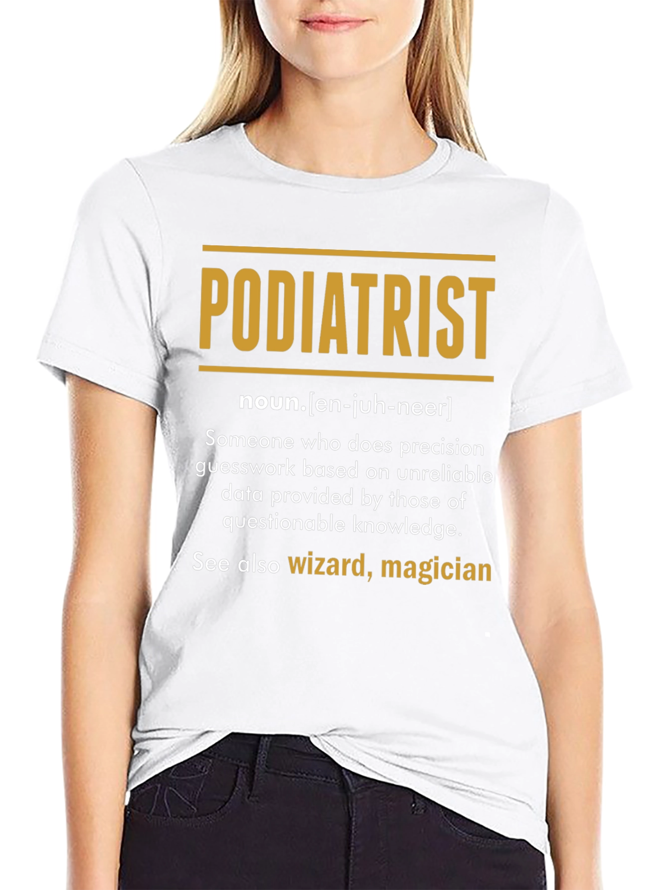 Funny Podiatrist Definition Black T-Shirt