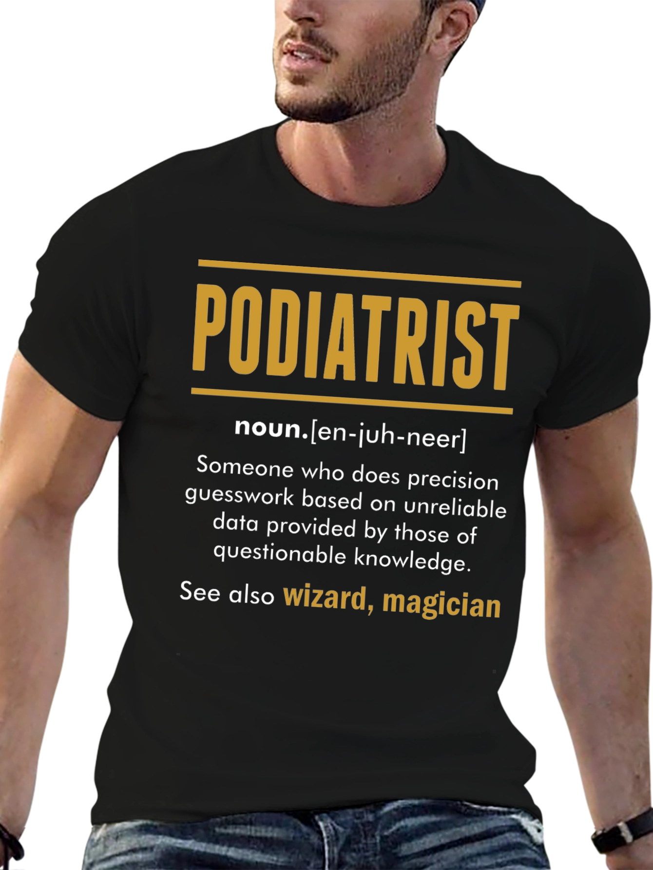 Funny Podiatrist Definition Black T-Shirt