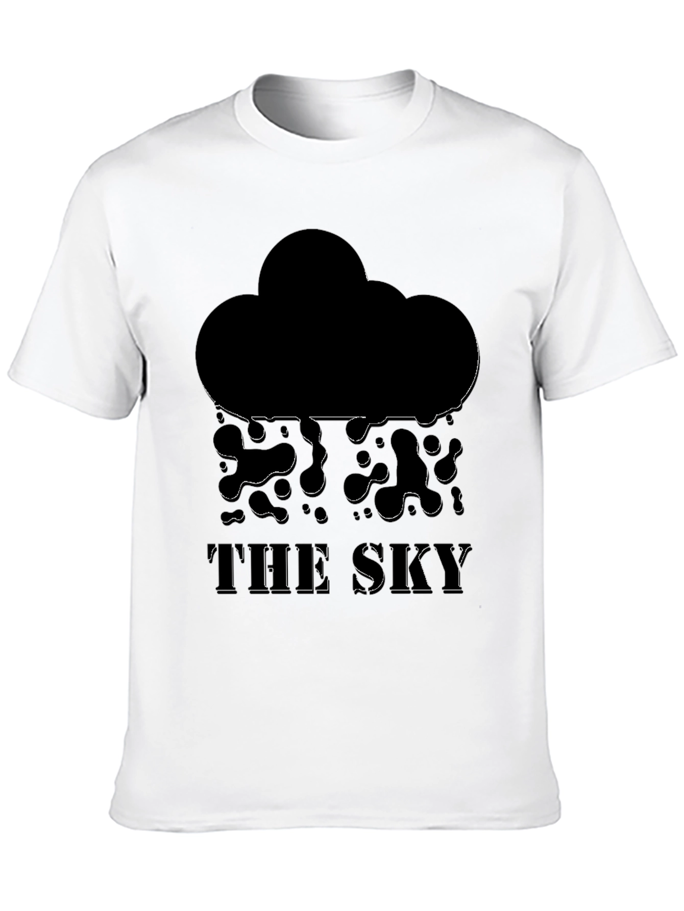 The Sky T-Shirt: Cloud Rain Design Soft Cotton Tee