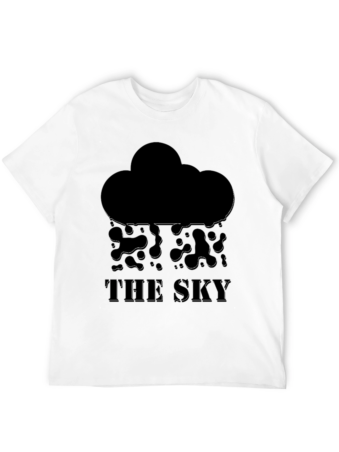 The Sky T-Shirt: Cloud Rain Design Soft Cotton Tee