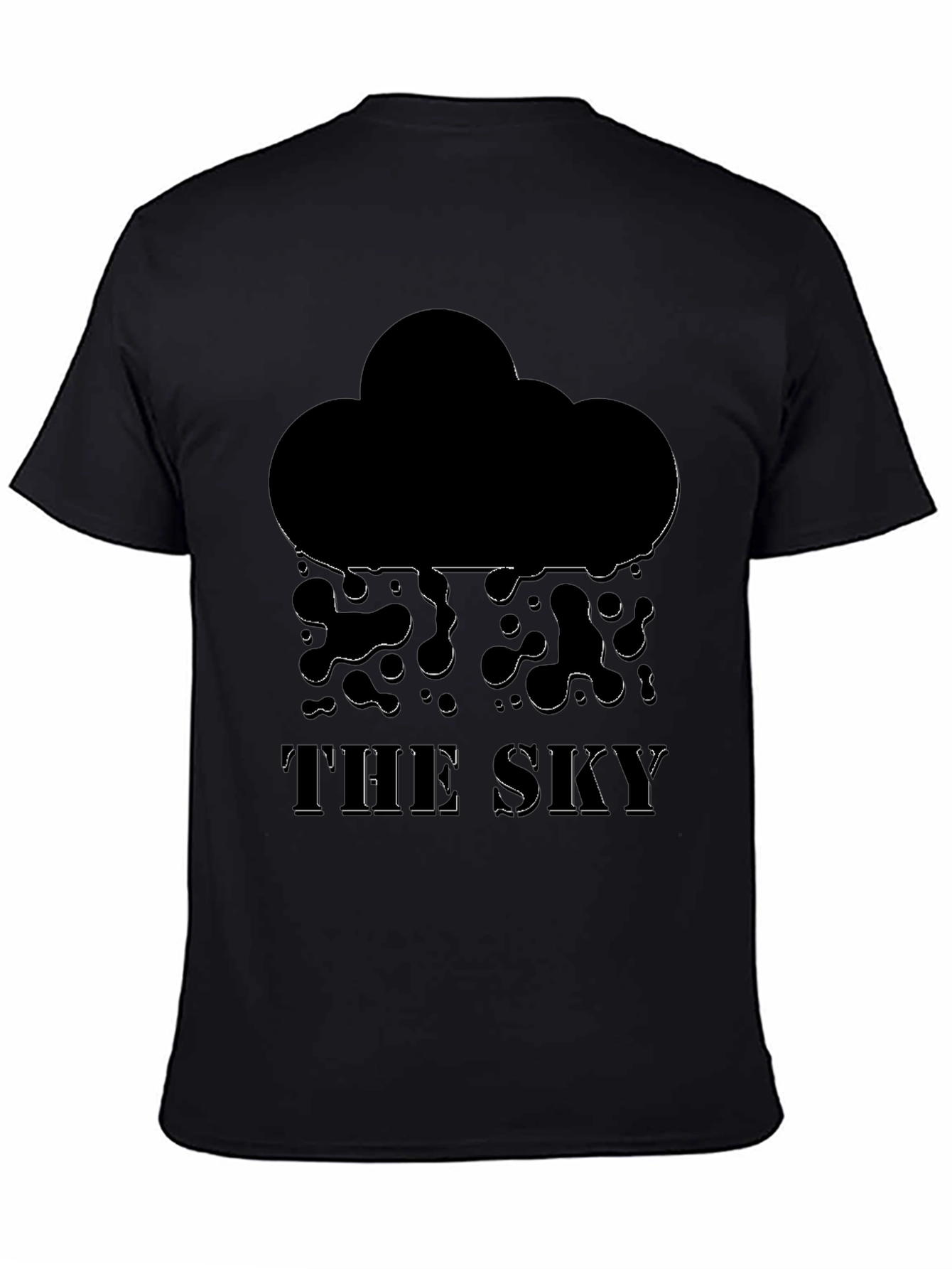 The Sky T-Shirt: Cloud Rain Design Soft Cotton Tee