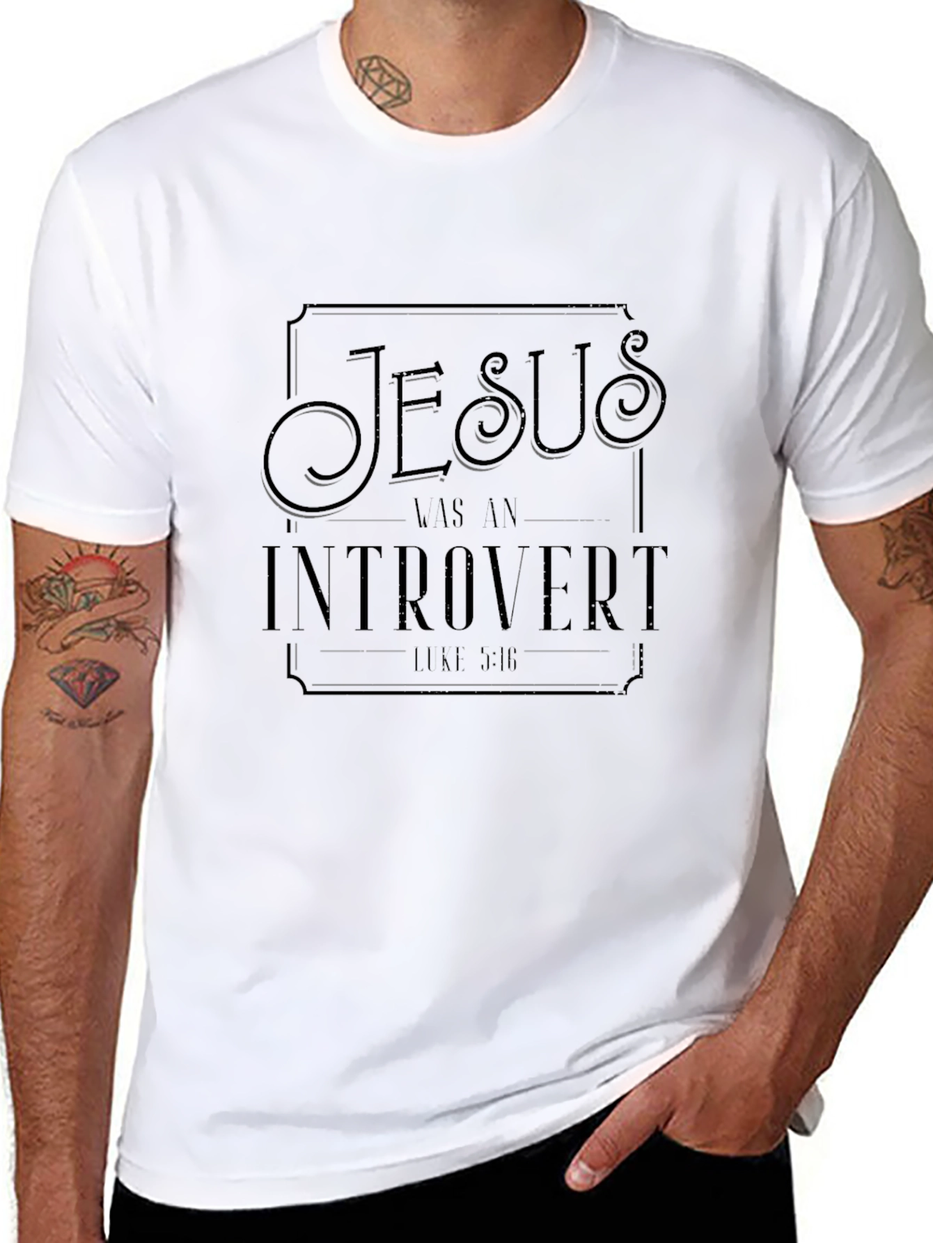 Jesus Was An Introvert T-Shirt - Black