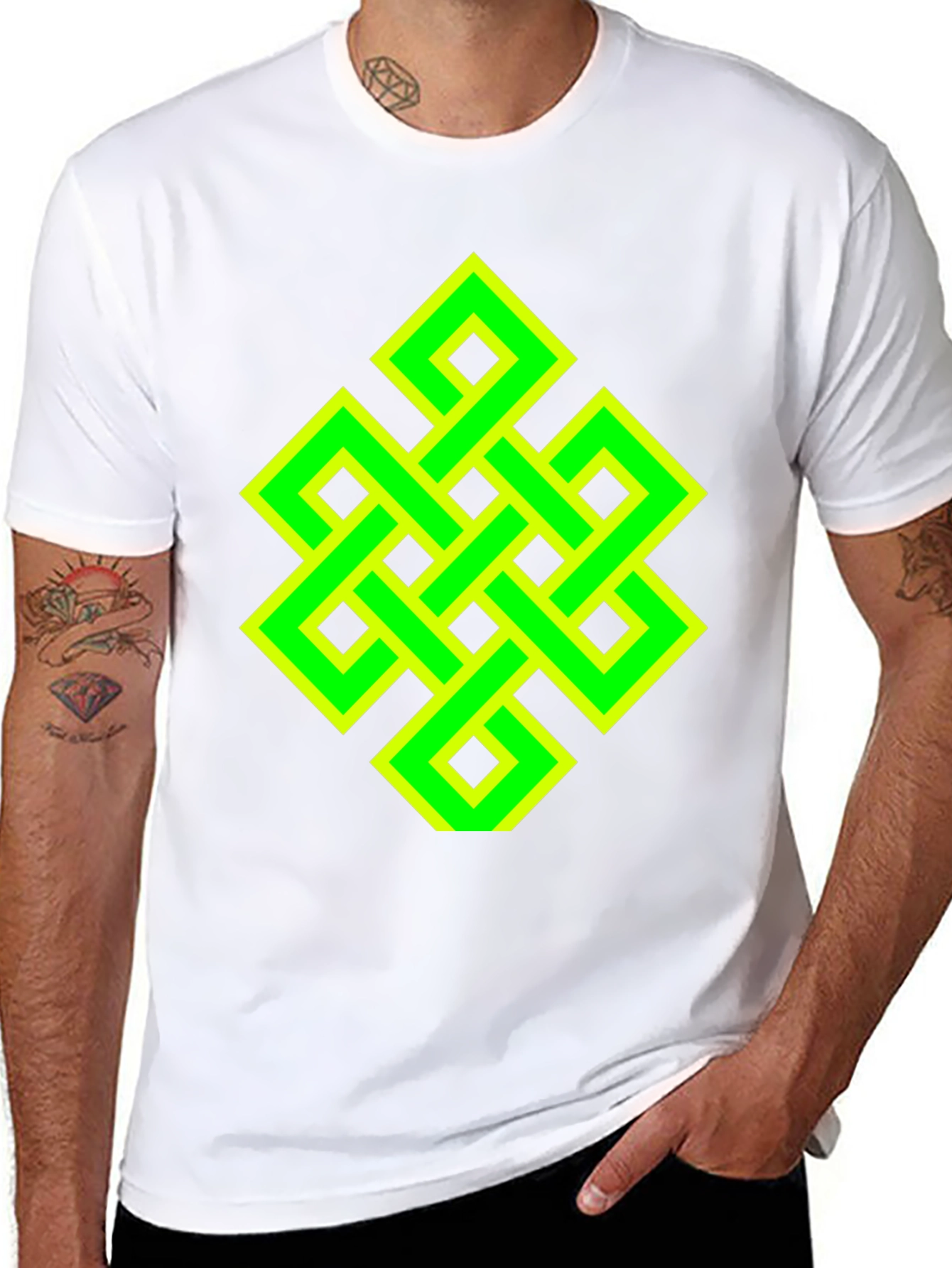 Endless Knot Graphic Tee - Black