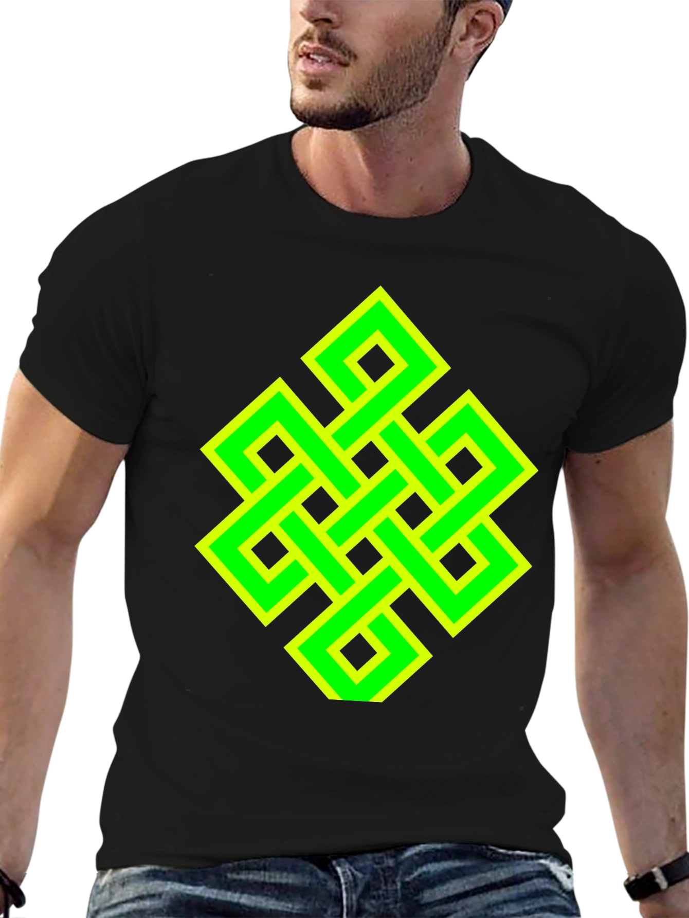 Endless Knot Graphic Tee - Black