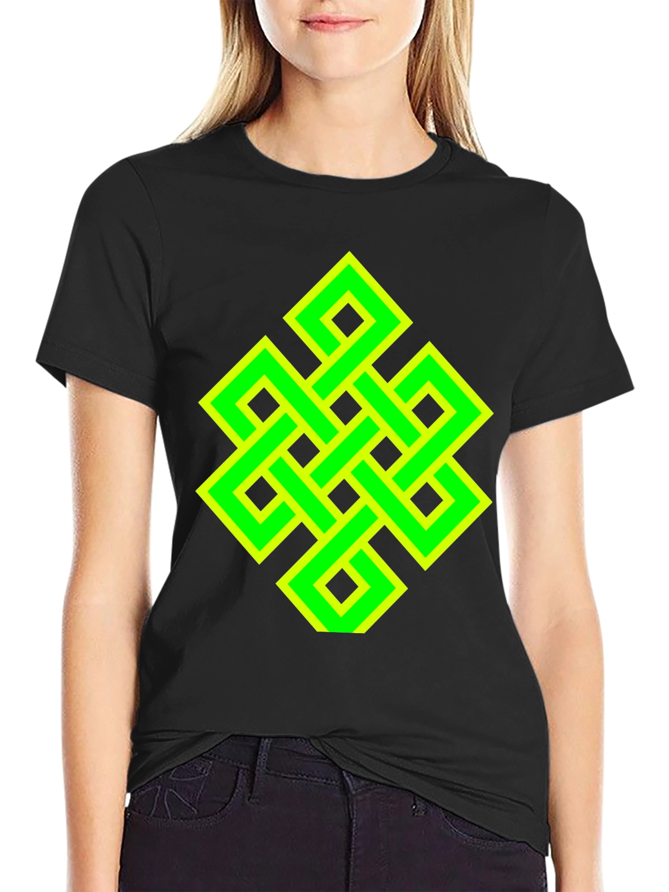 Endless Knot Graphic Tee - Black