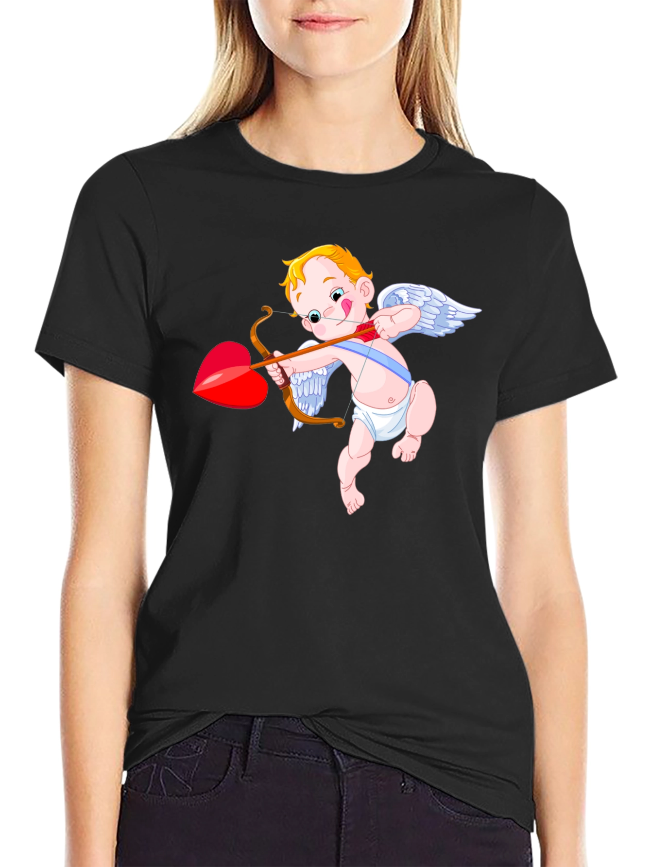 Cupid Graphic Black T-Shirt