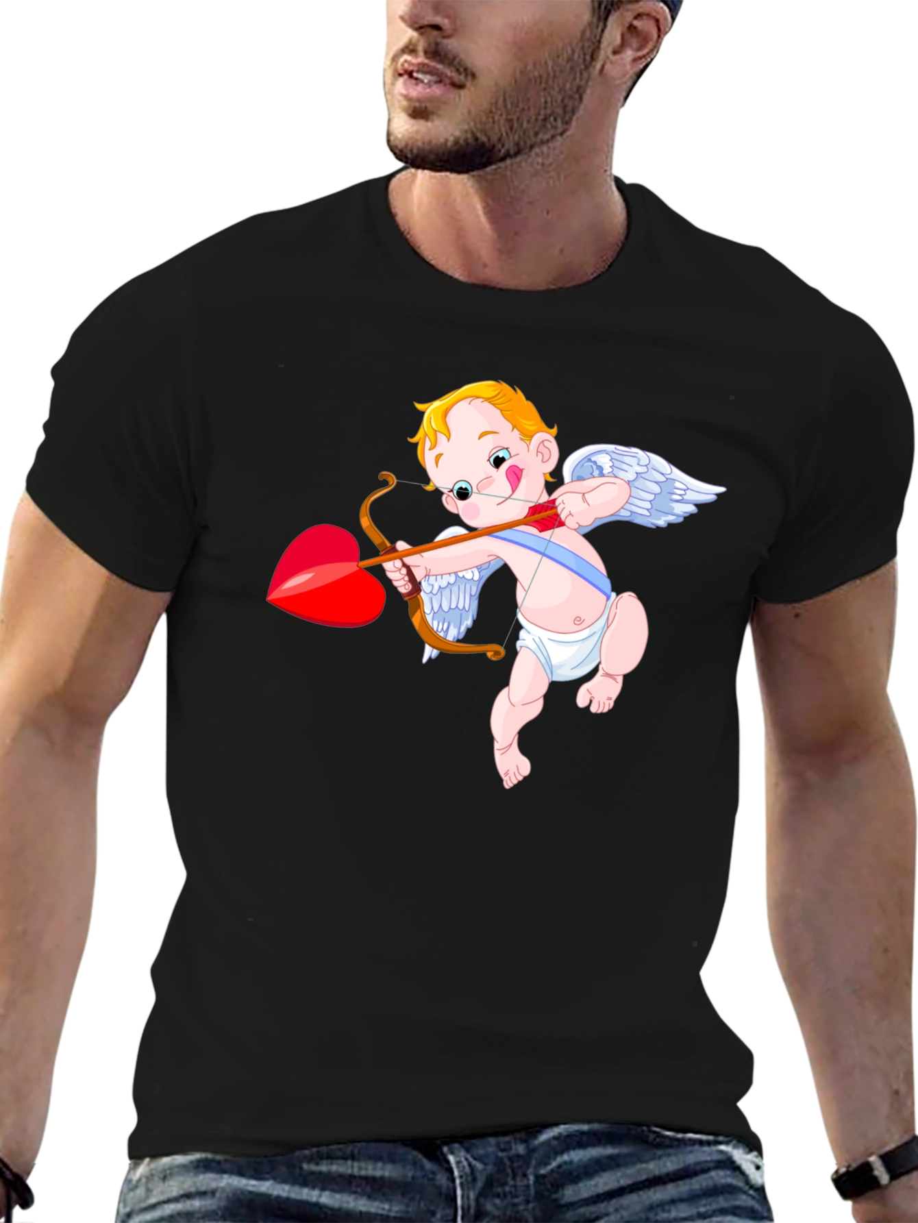 Cupid Graphic Black T-Shirt