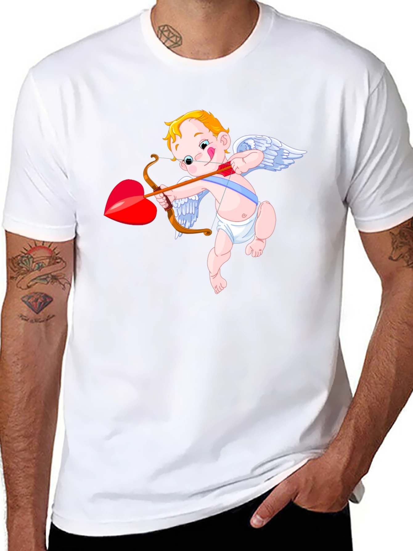 Cupid Graphic Black T-Shirt
