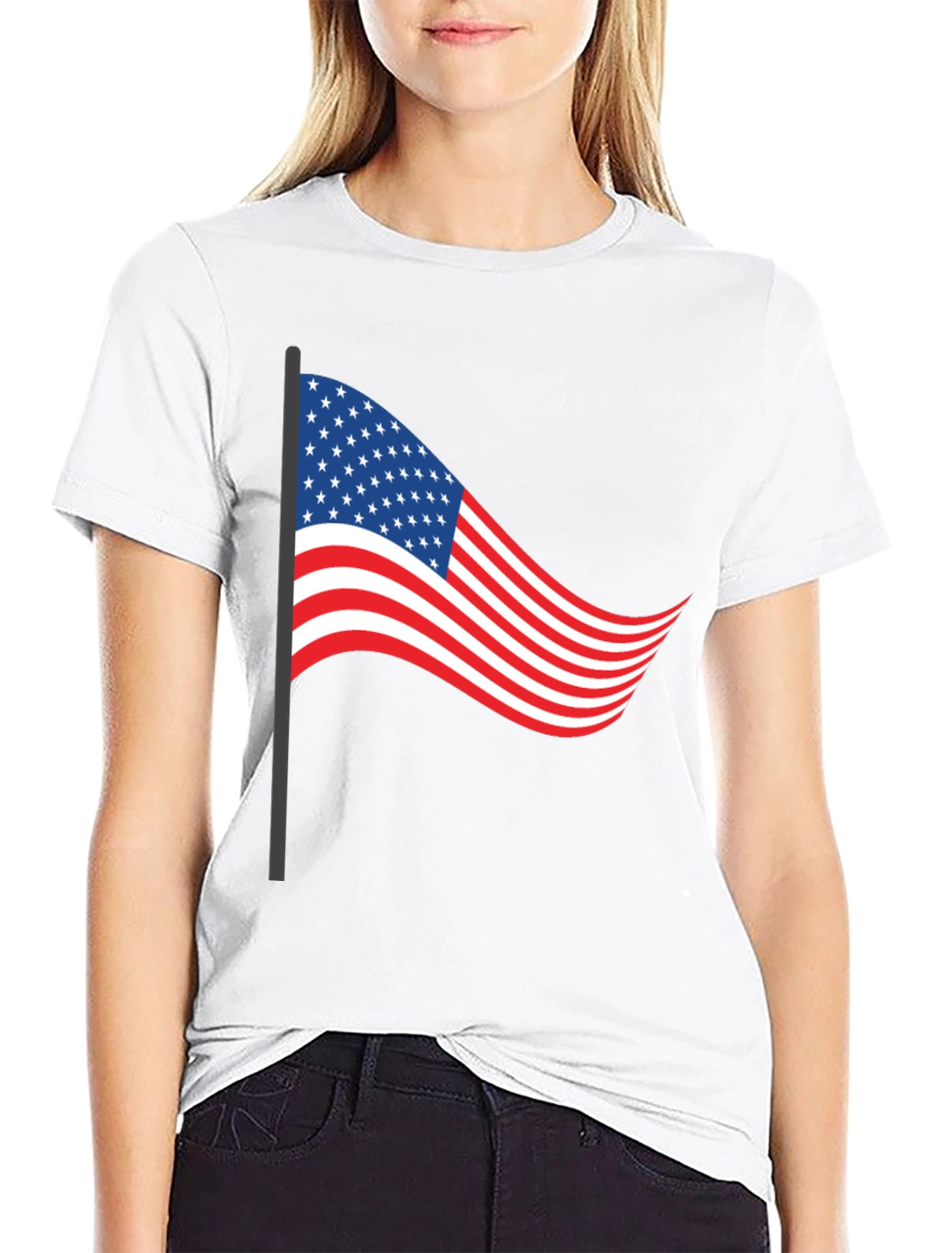 American Flag Graphic T-Shirt Patriotic Style