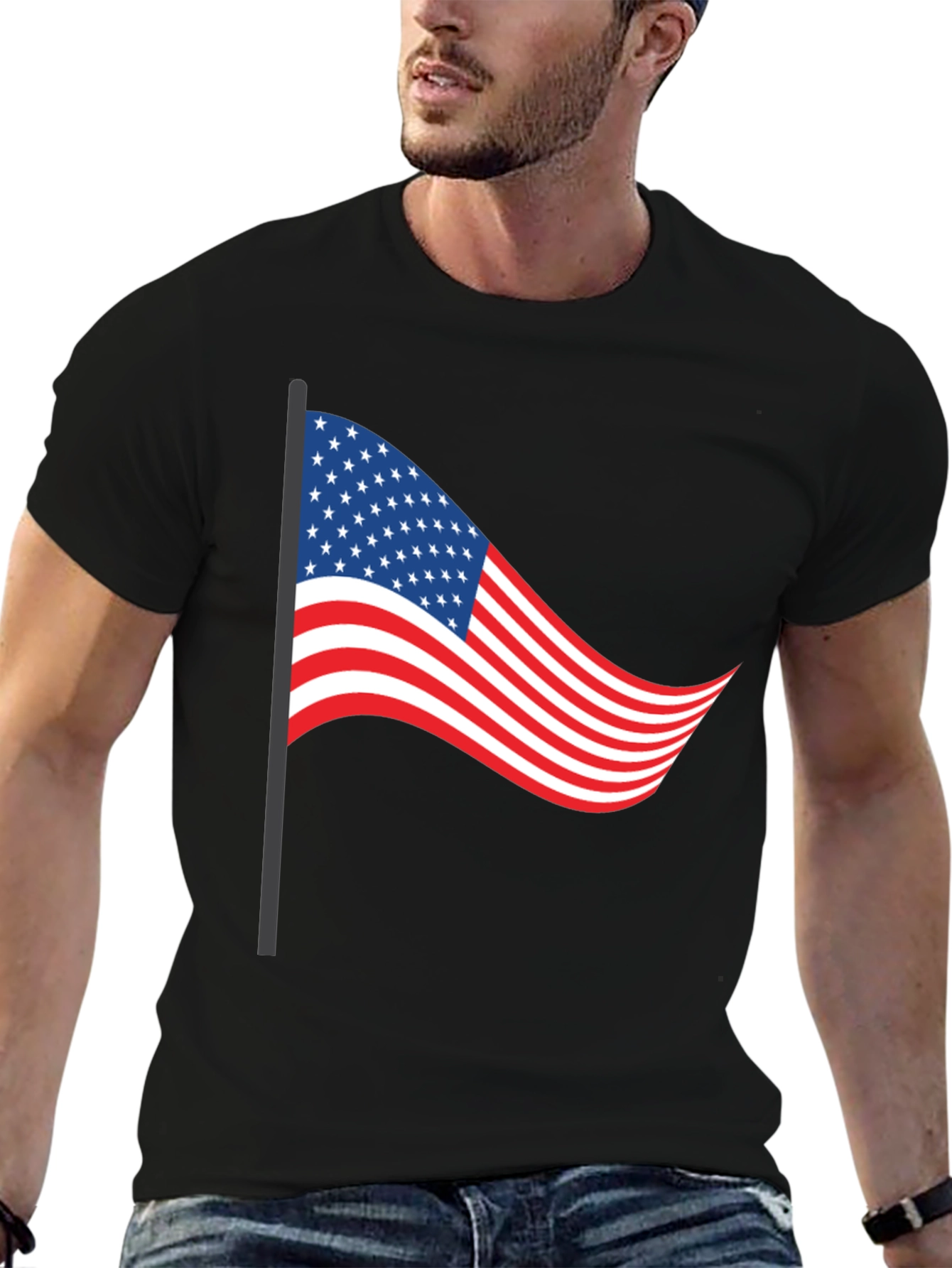 American Flag Graphic T-Shirt Patriotic Style