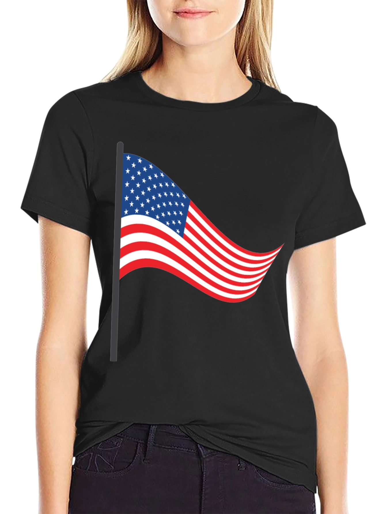 American Flag Graphic T-Shirt Patriotic Style