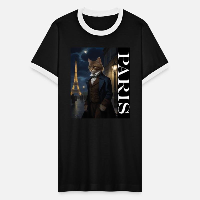 Vampire Cat with Eiffel Tower Paris Animal Gothic