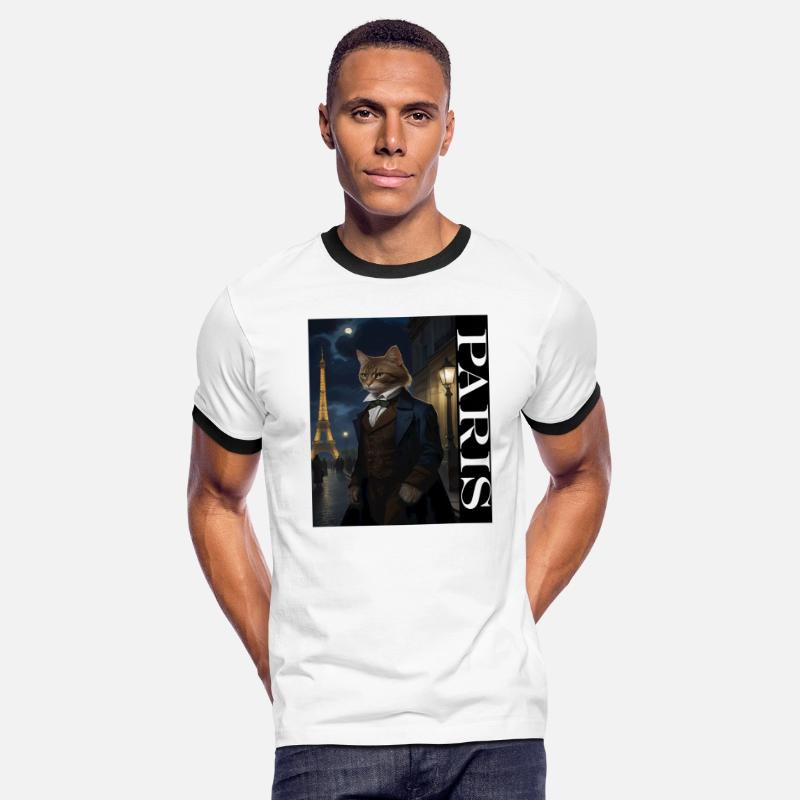 Vampire Cat with Eiffel Tower Paris Animal Gothic