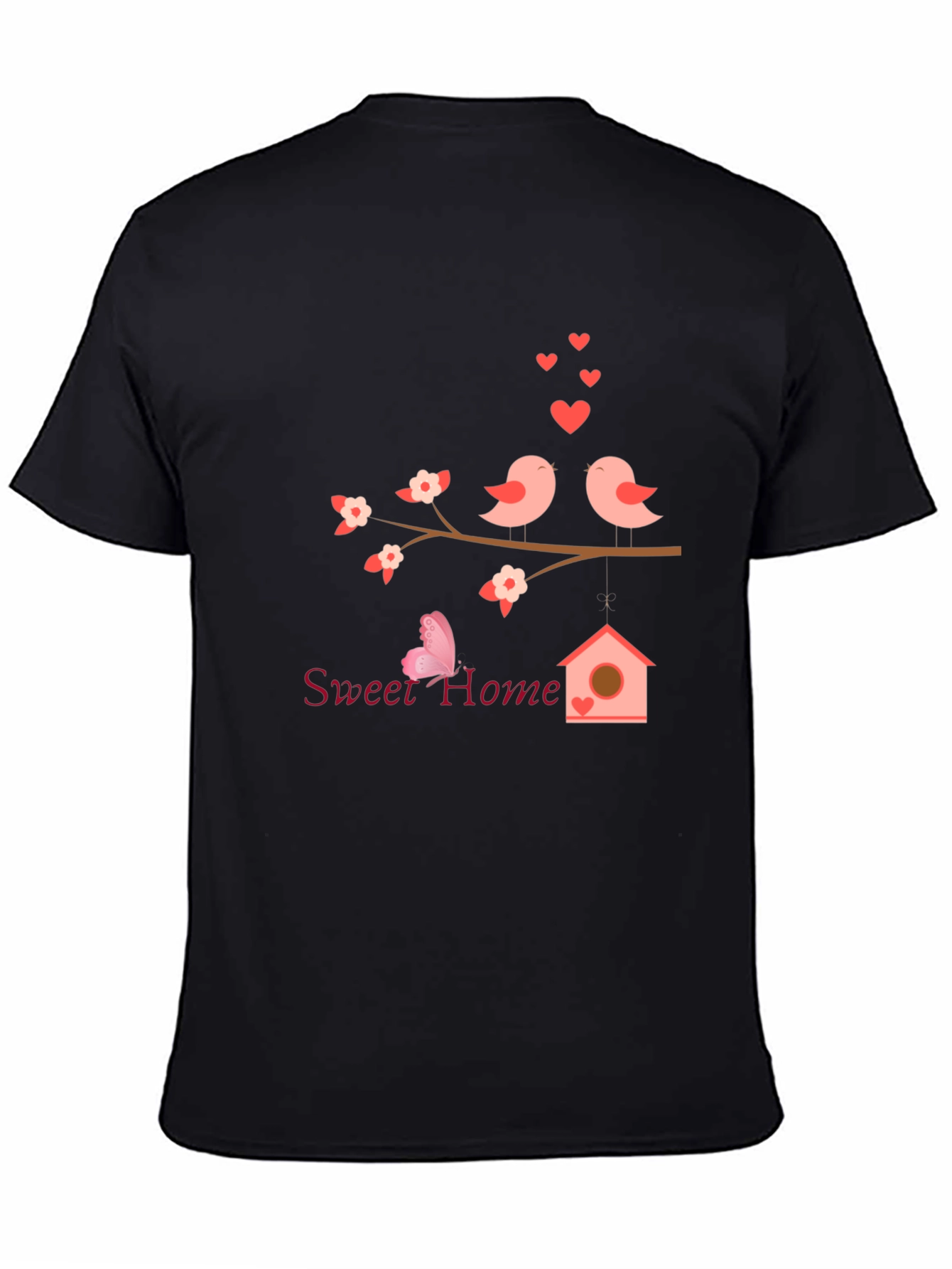 Sweet Home Birds Graphic Tee - Soft Cotton Blend