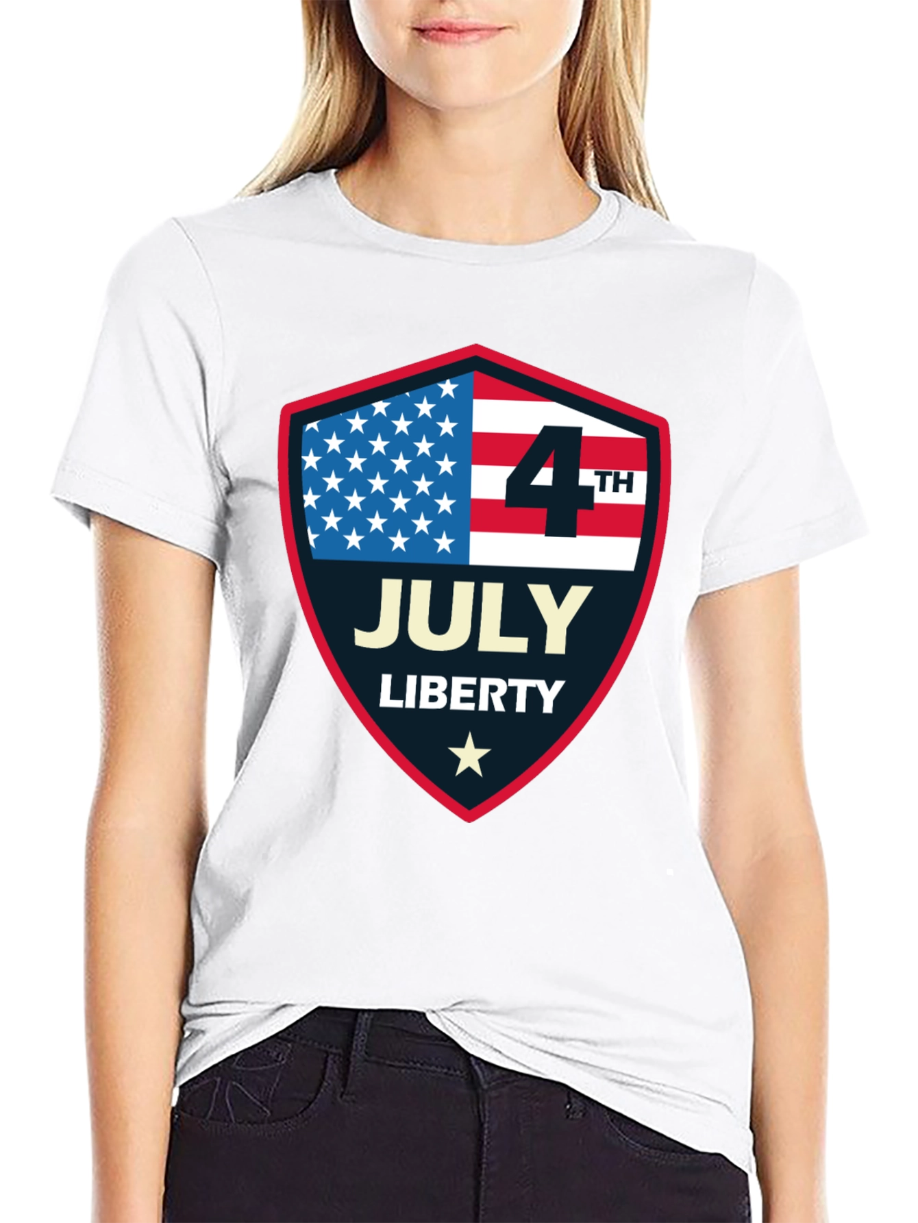 Patriotic 4th of July Shield T-Shirt
