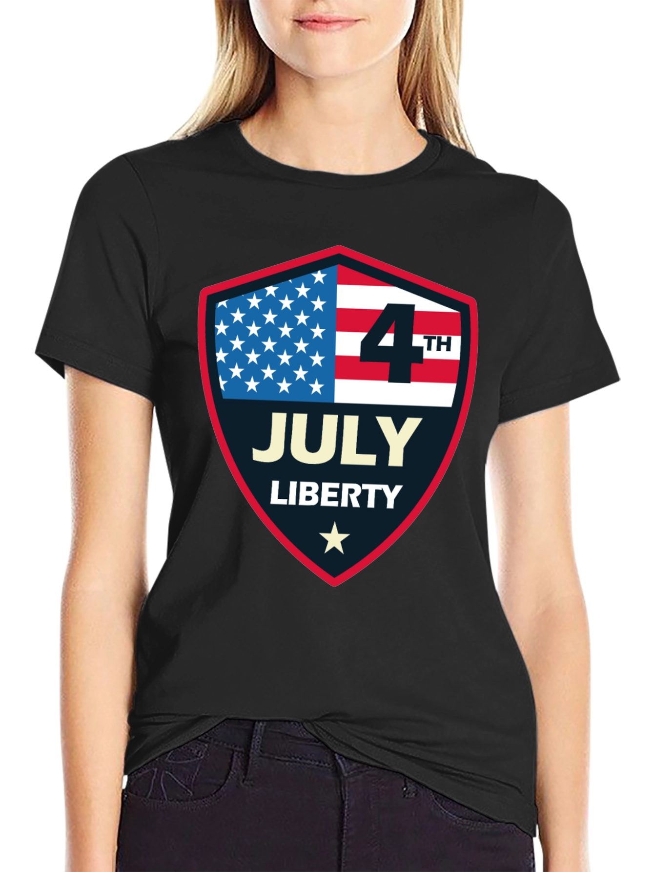 Patriotic 4th of July Shield T-Shirt