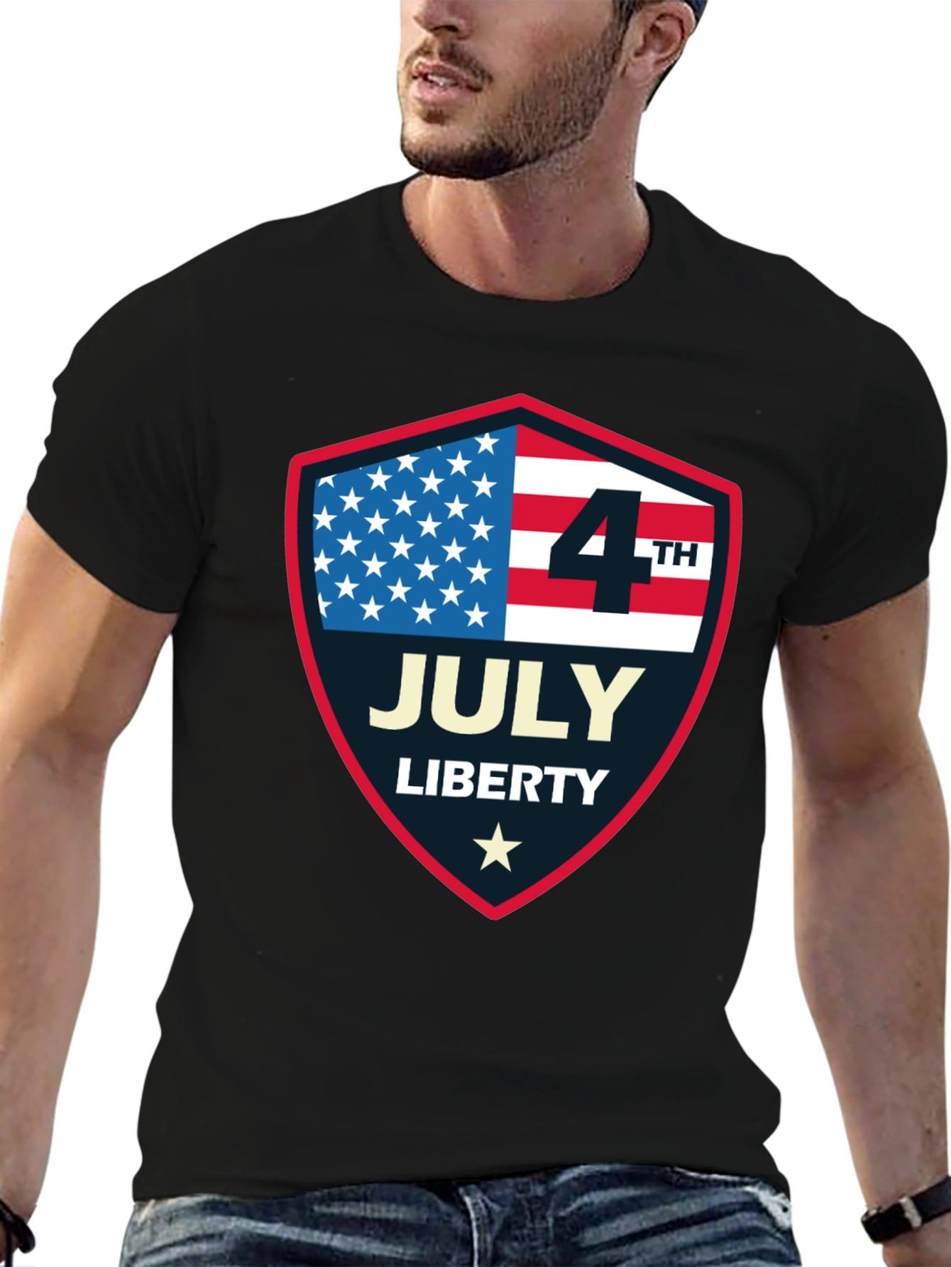 Patriotic 4th of July Shield T-Shirt
