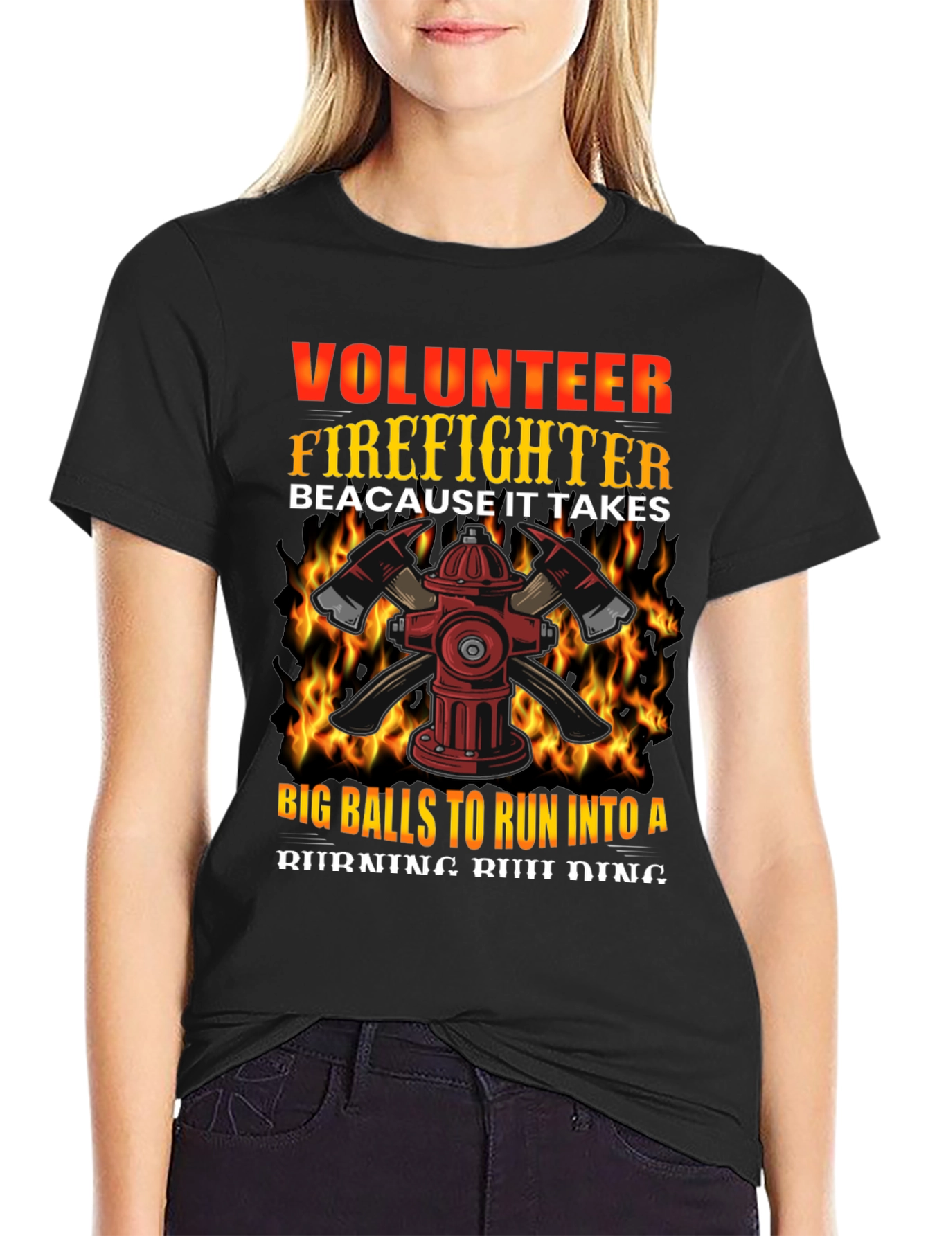 Volunteer Firefighter Graphic T-Shirt