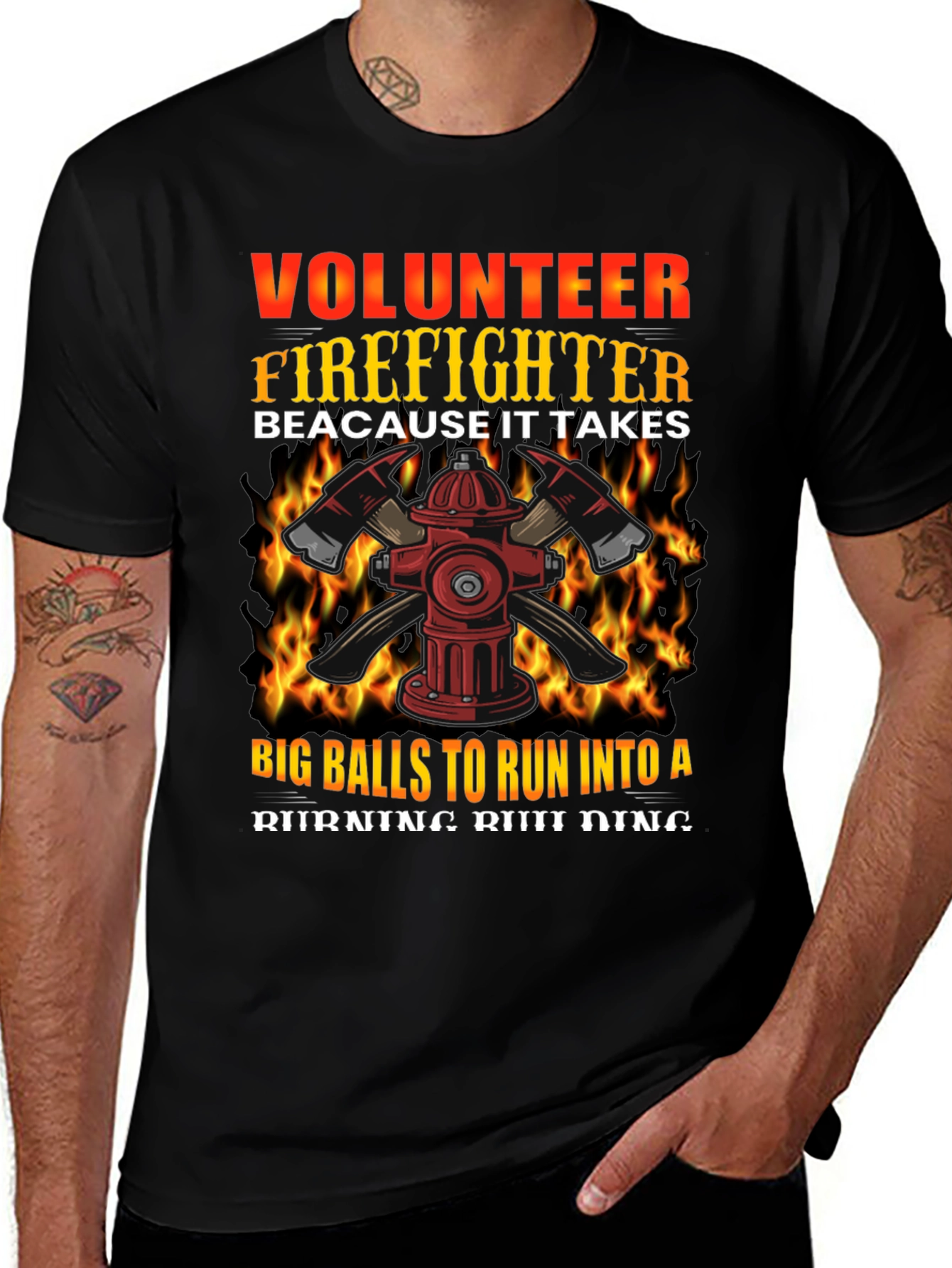 Volunteer Firefighter Graphic T-Shirt