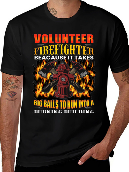 Volunteer Firefighter Graphic T-Shirt