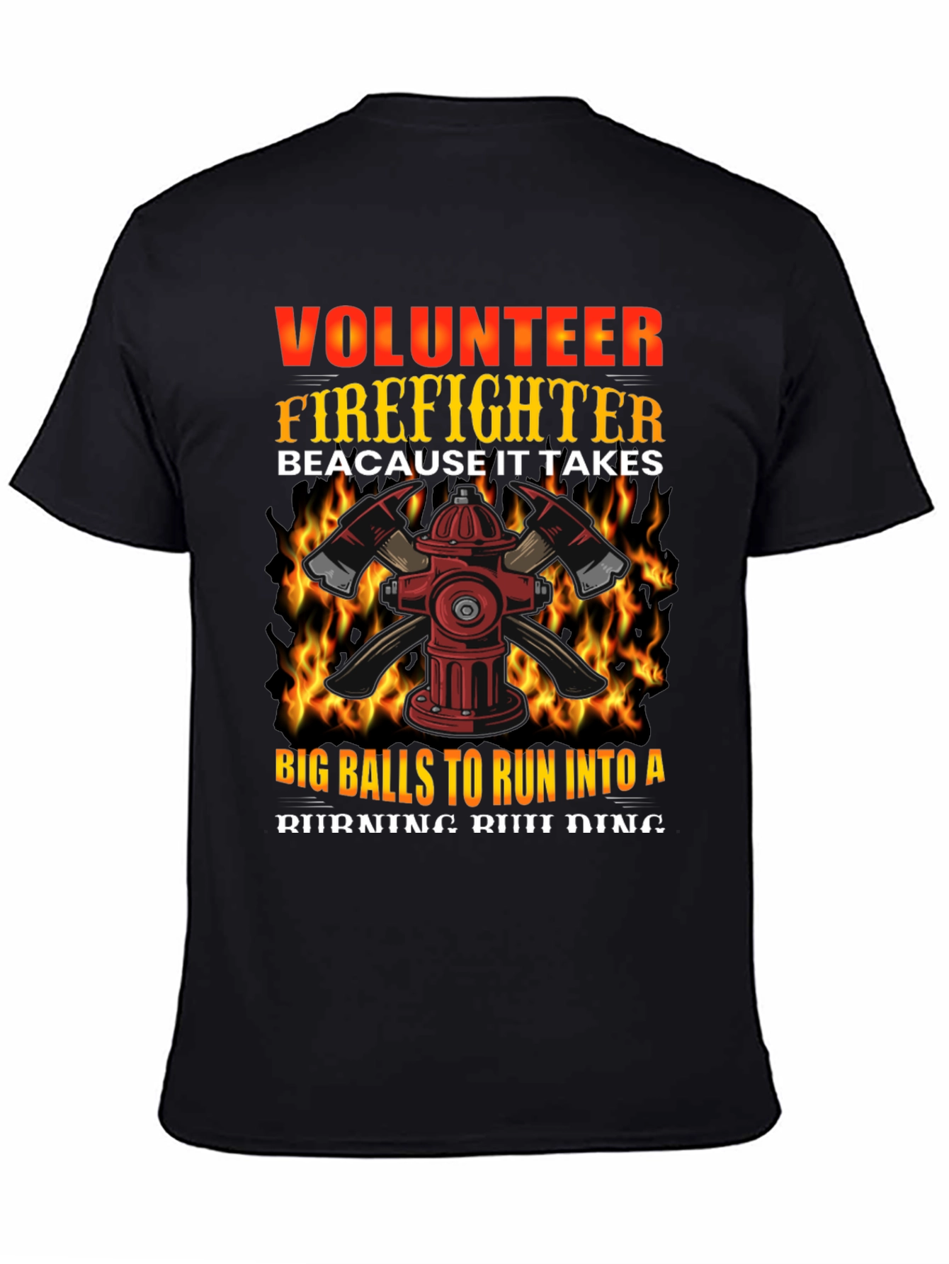 Volunteer Firefighter Graphic T-Shirt
