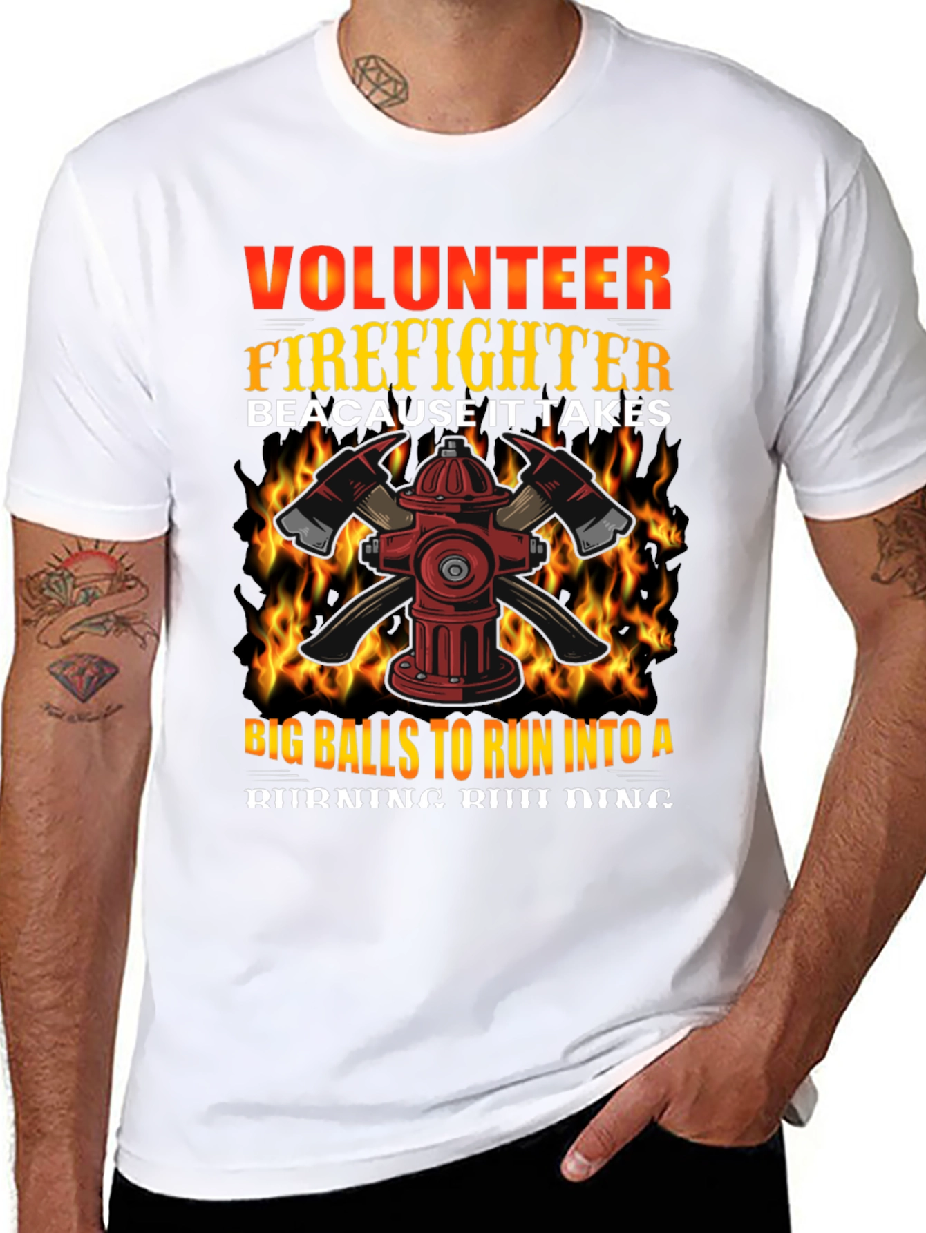 Volunteer Firefighter Graphic T-Shirt