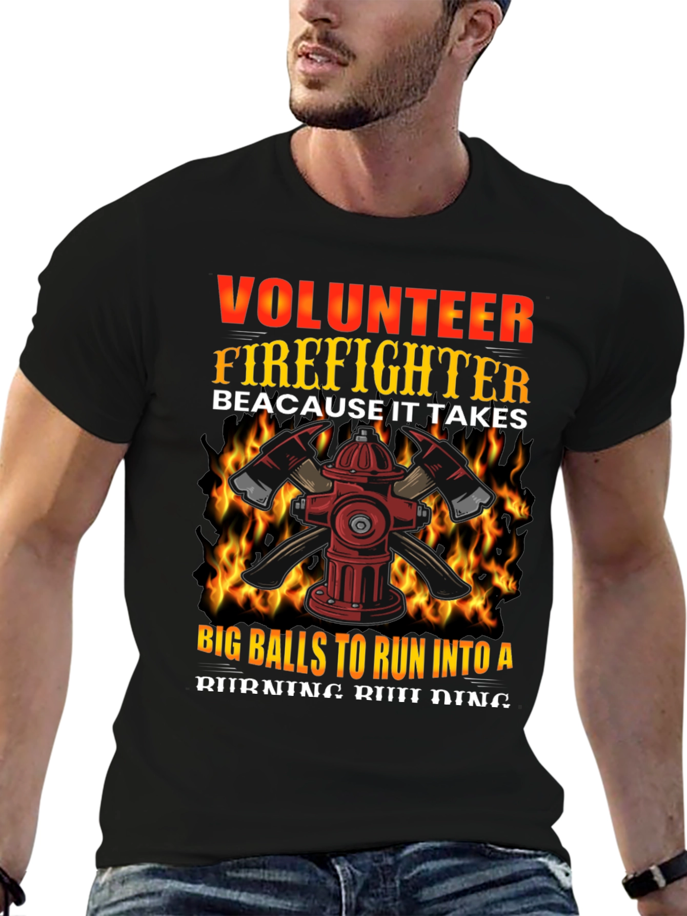 Volunteer Firefighter Graphic T-Shirt