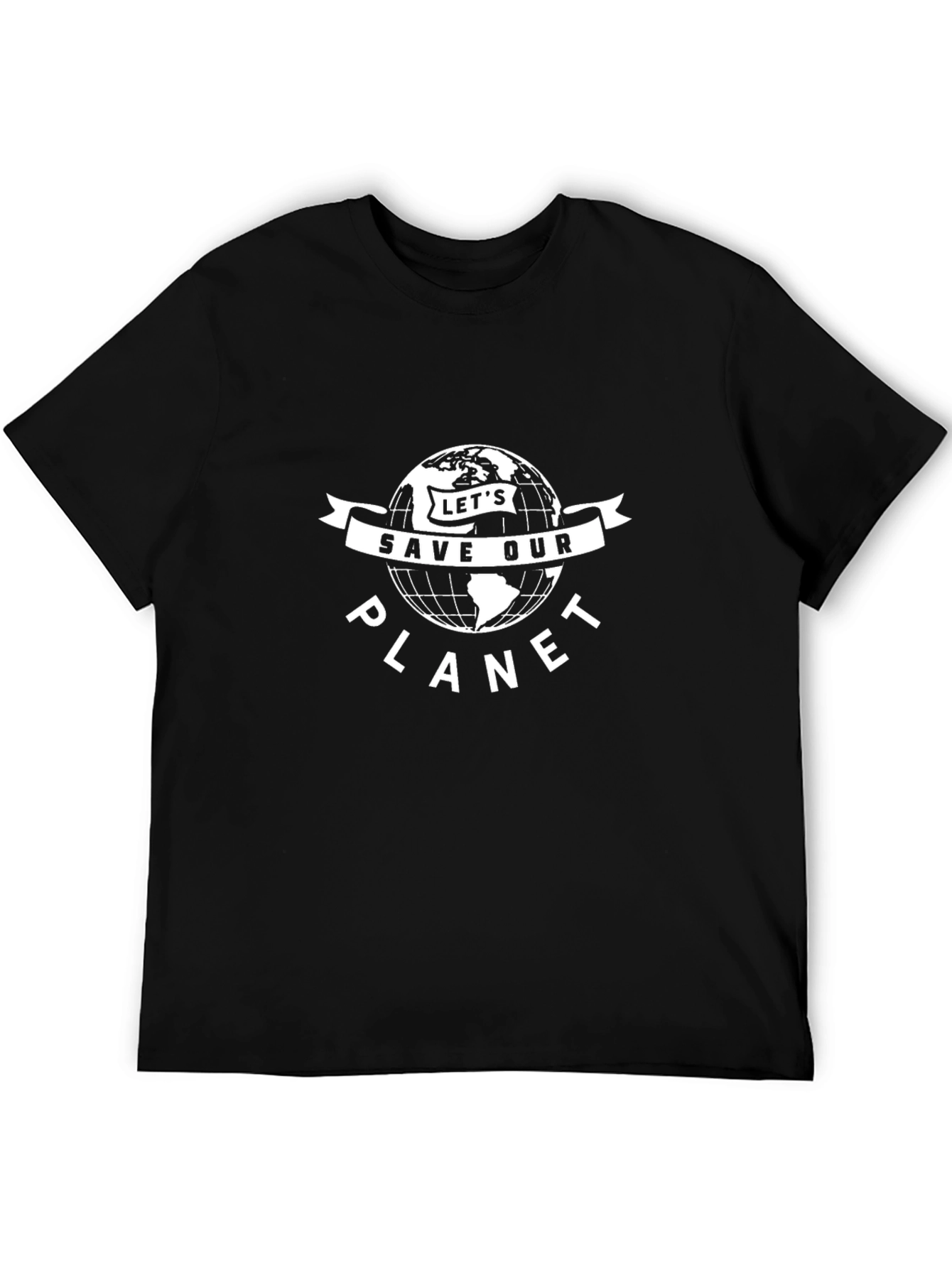 Lets Save Our Planet Black T-Shirt