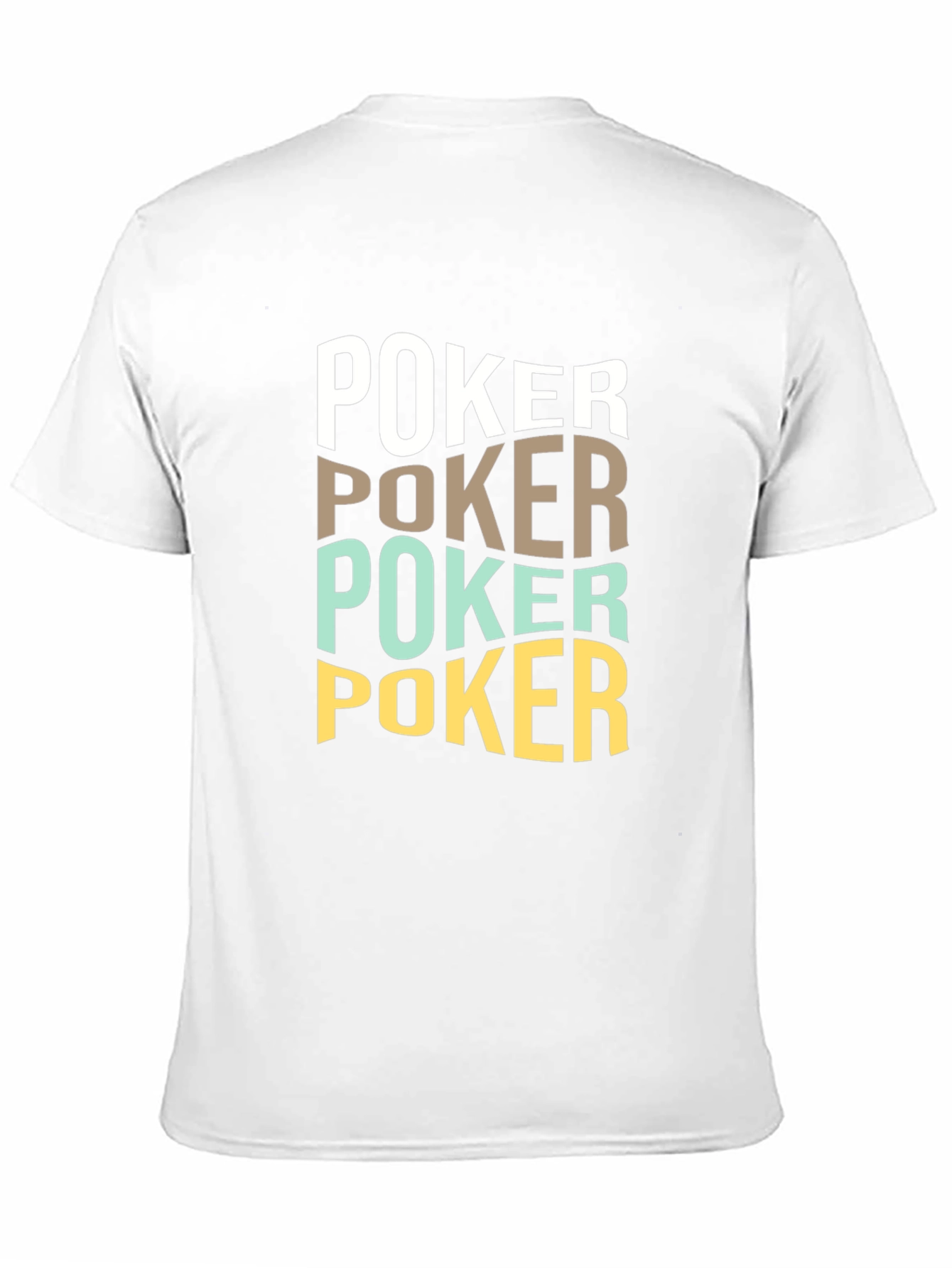 Poker Text Graphic T-Shirt - Casual Style