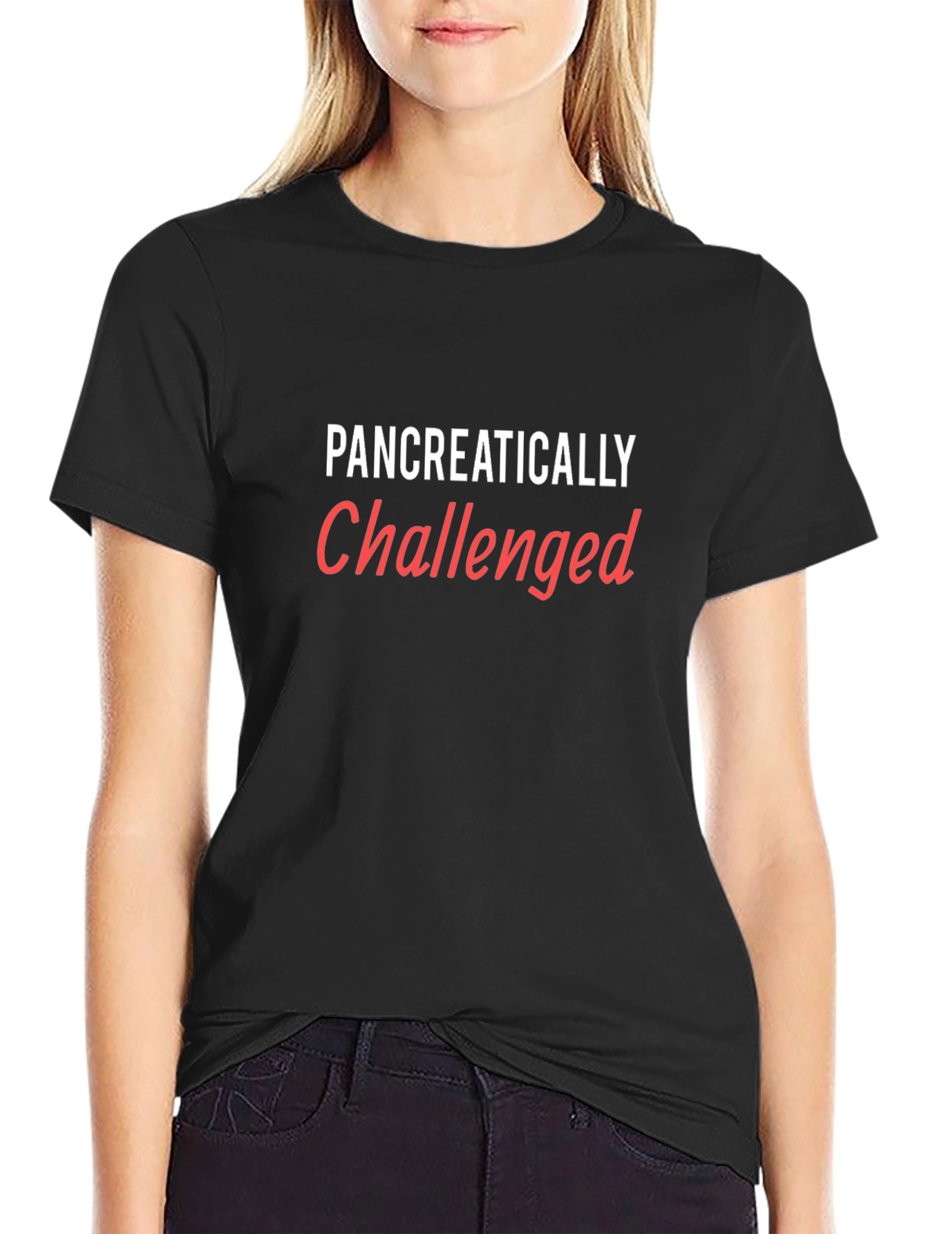Pancreatically Challenged Black T-Shirt