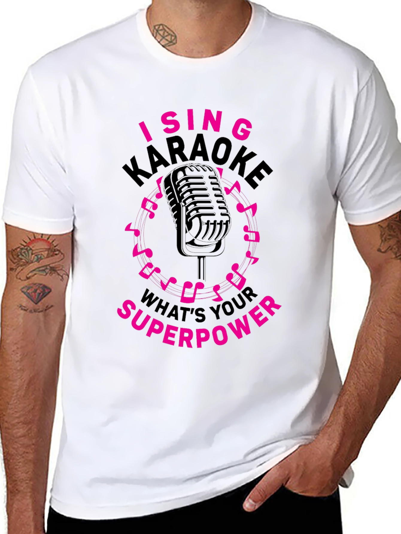 I Sing Karaoke T-Shirt - Whats Your Superpower?