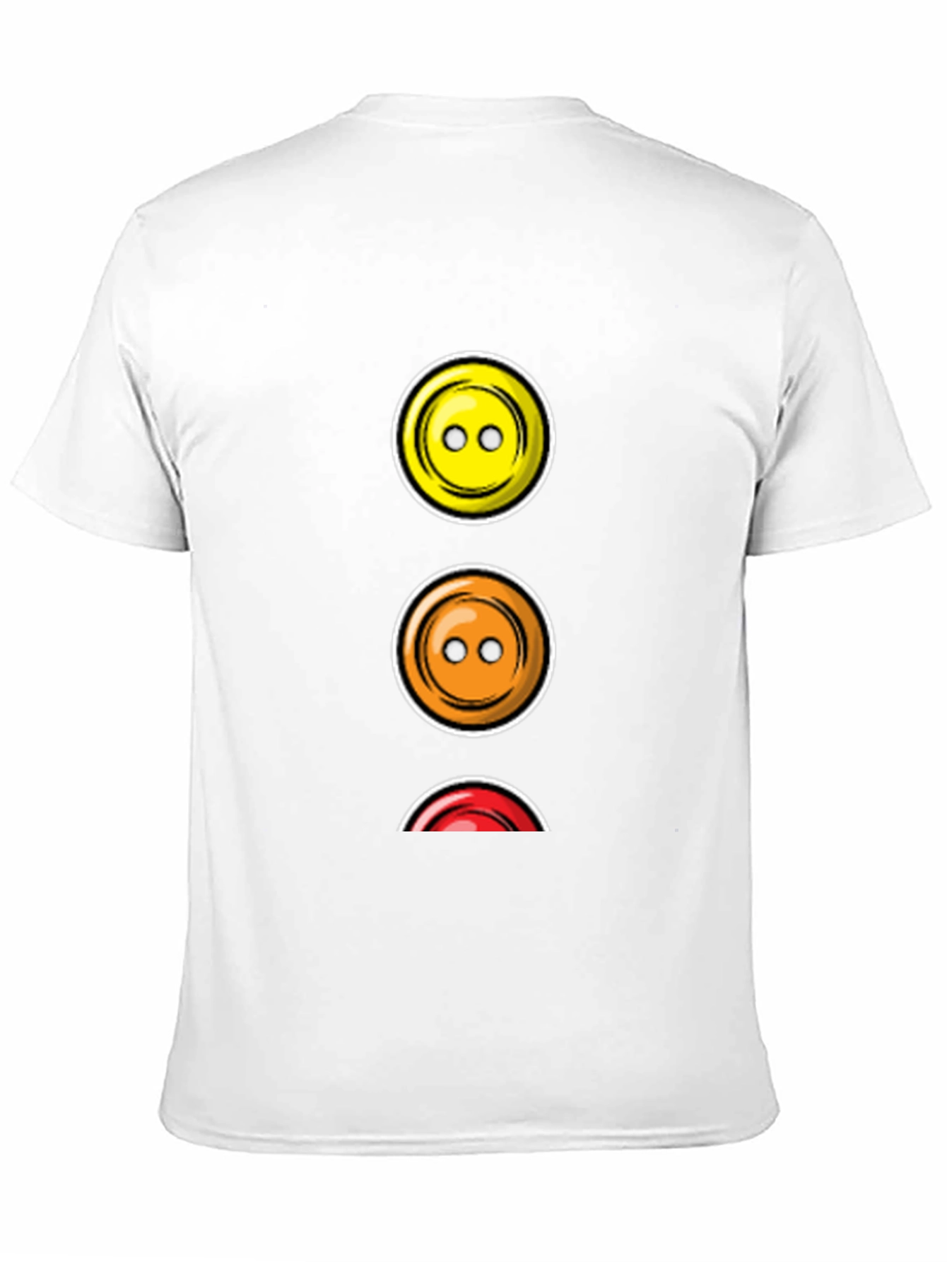 Traffic Light Buttons T-Shirt - Black