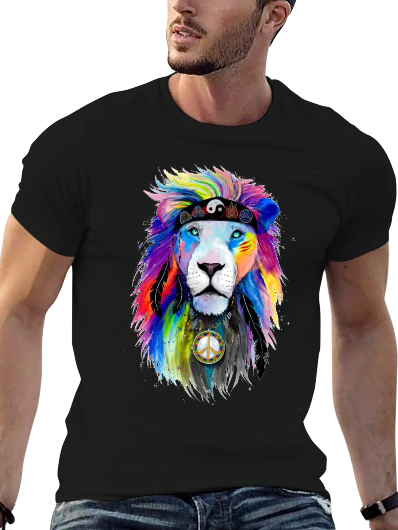 Rainbow Lion Peace T-Shirt