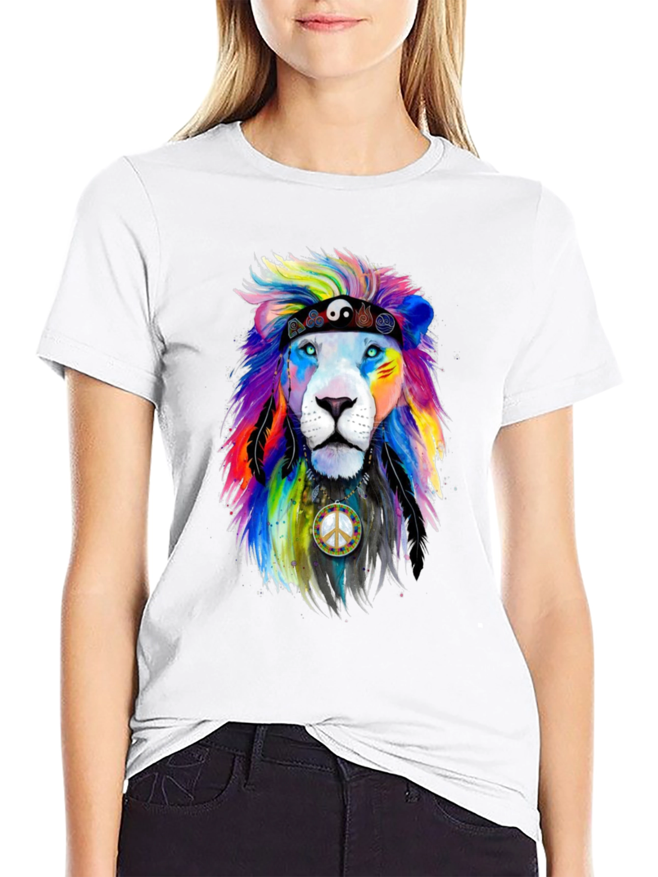 Rainbow Lion Peace T-Shirt