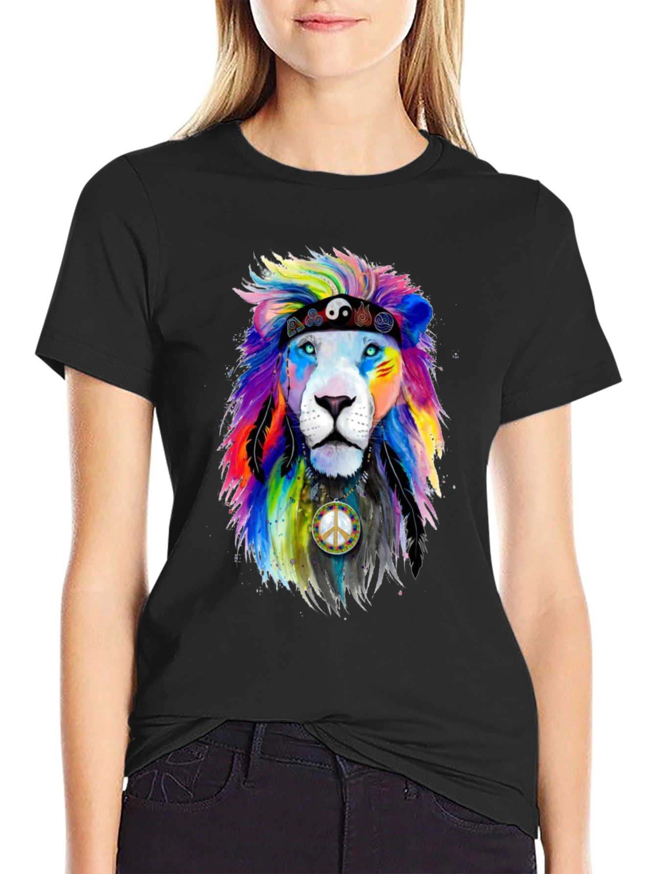 Rainbow Lion Peace T-Shirt