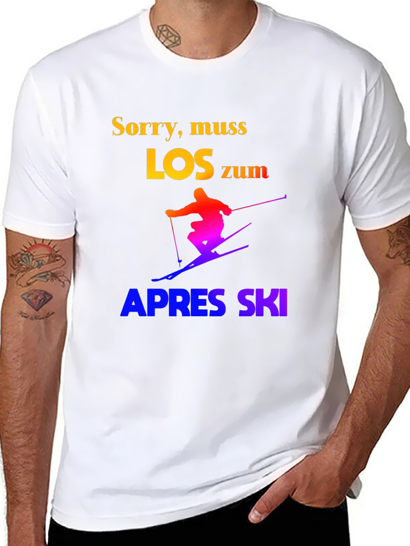 Sorry Muss Los Zum Apres Ski Graphic T-Shirt