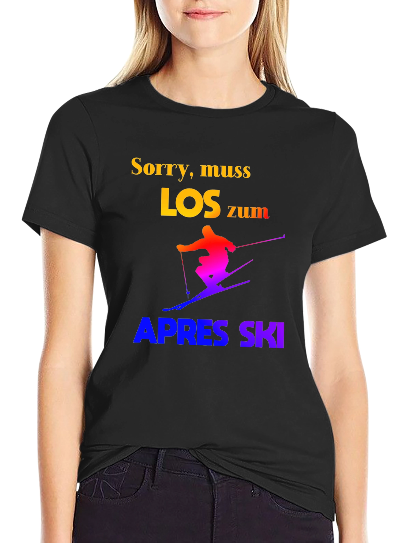 Sorry Muss Los Zum Apres Ski Graphic T-Shirt