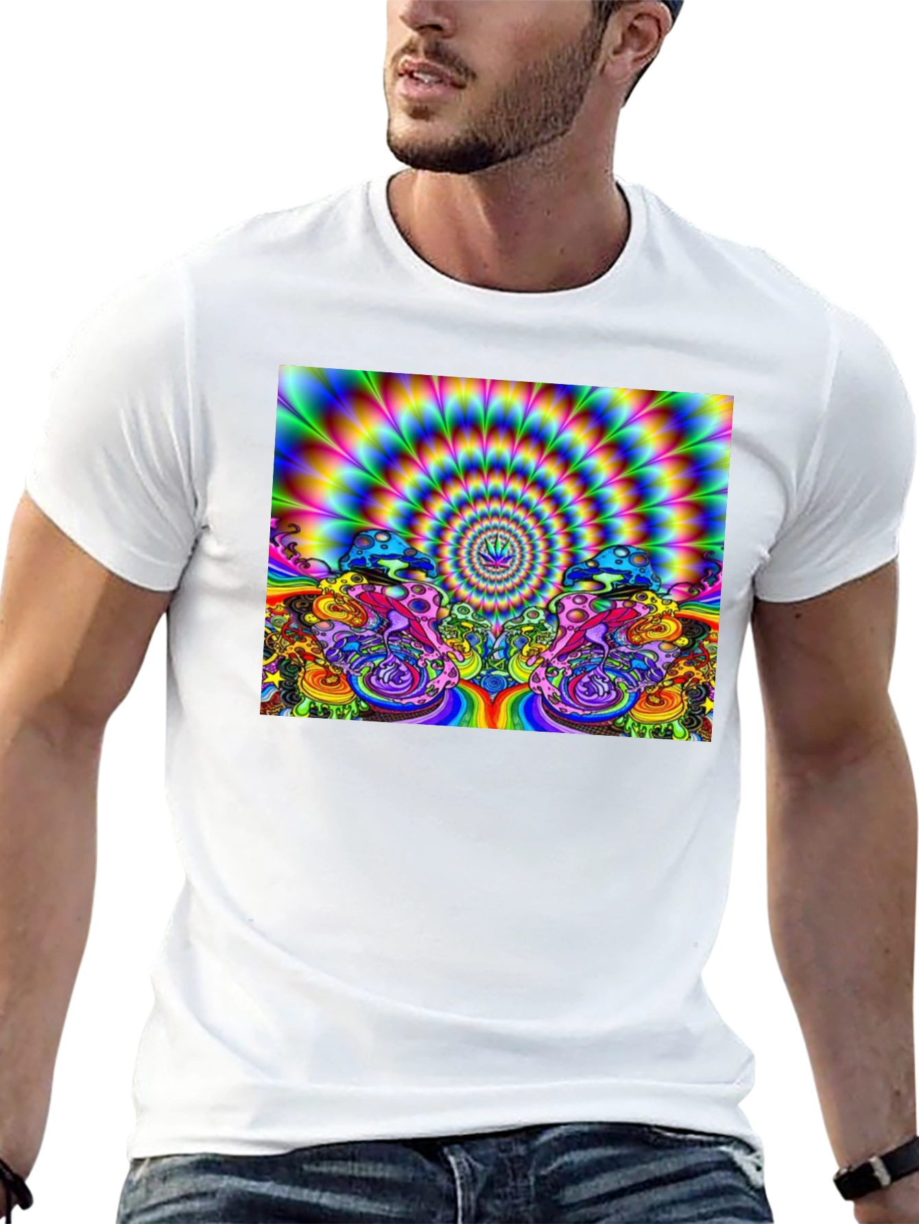 Psychedelic Mushroom Graphic Print T-Shirt