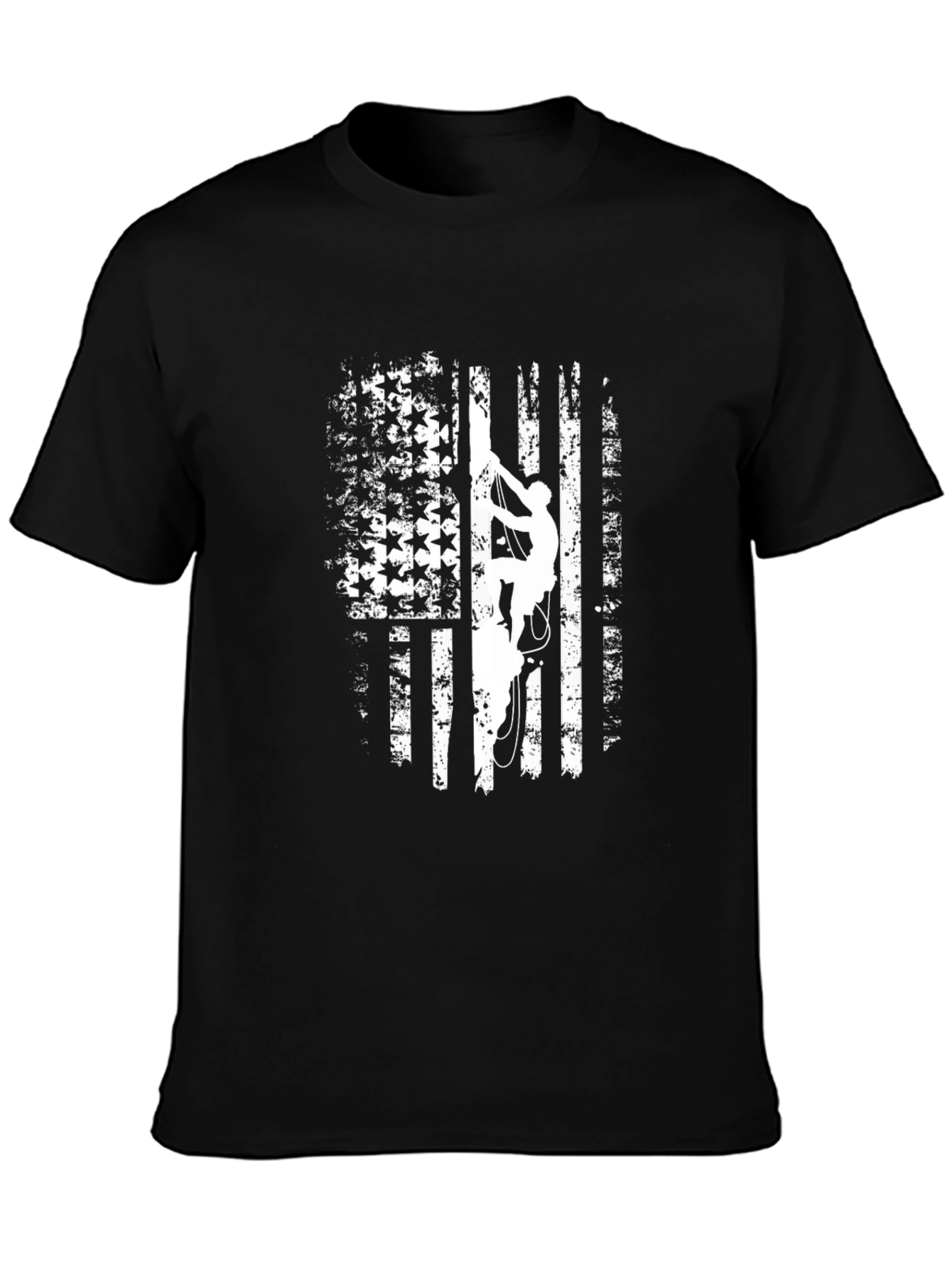 American Flag Rock Climbing T-Shirt