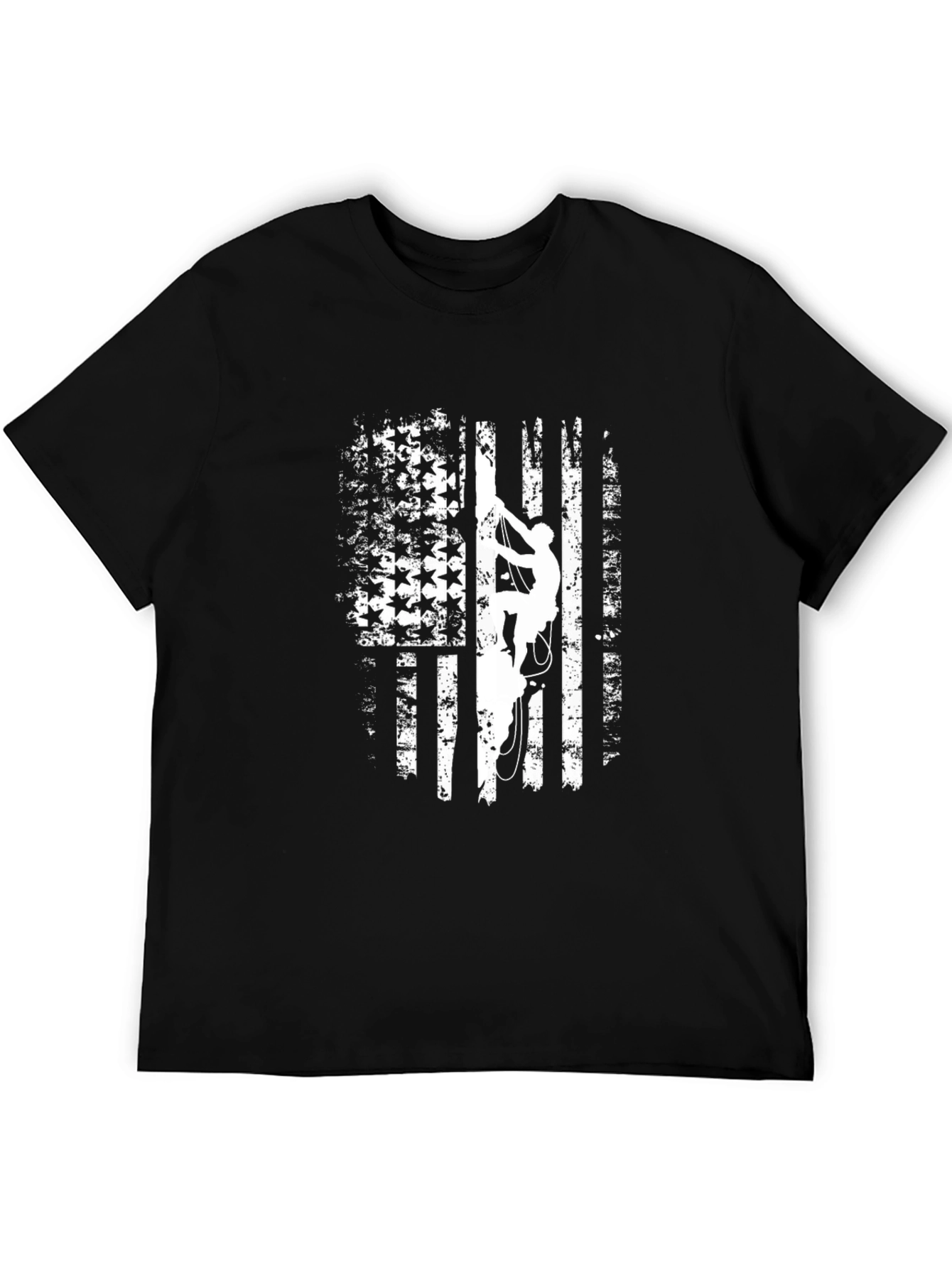 American Flag Rock Climbing T-Shirt
