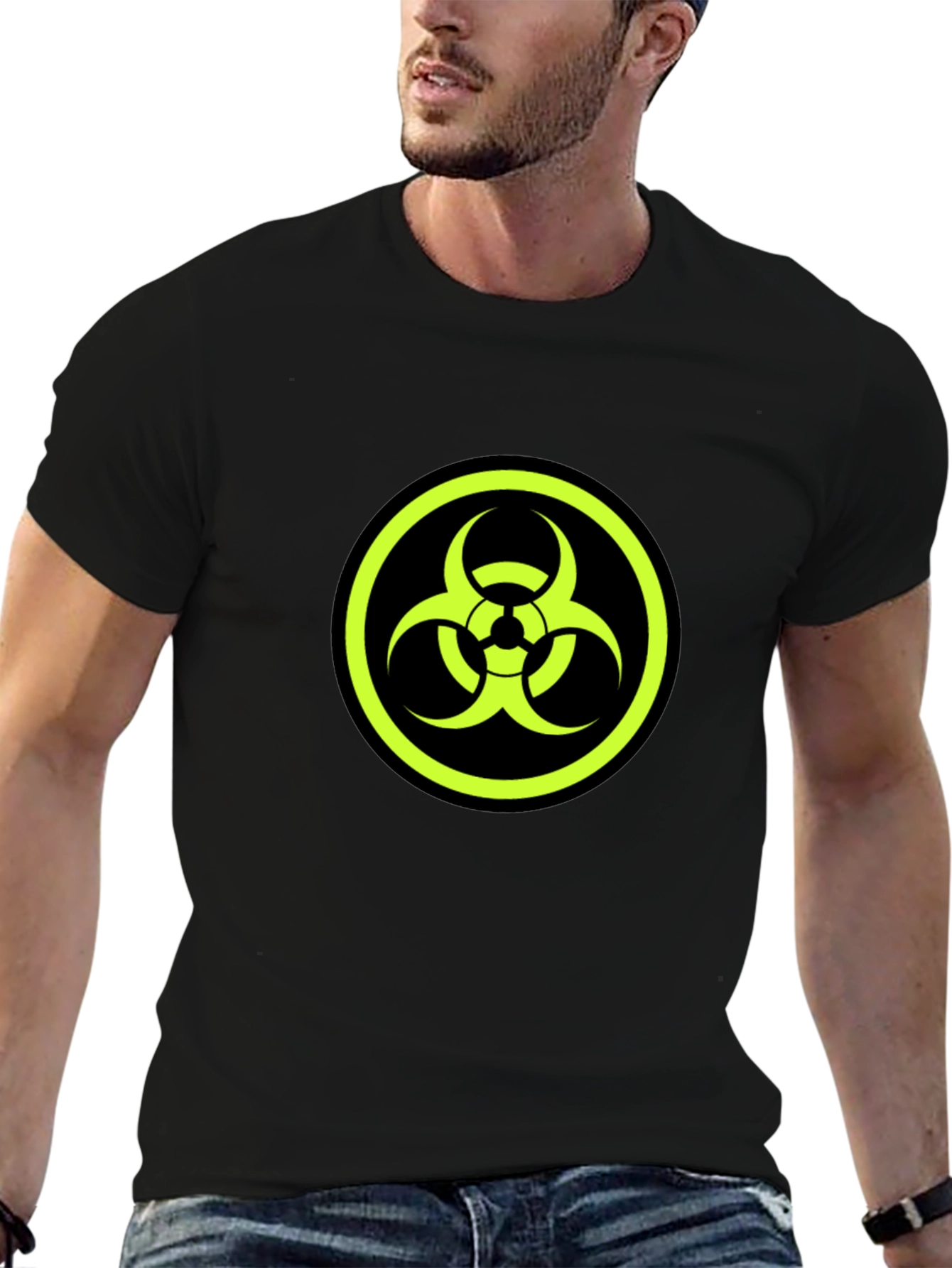 Biohazard Symbol Graphic Tee - Black T-Shirt