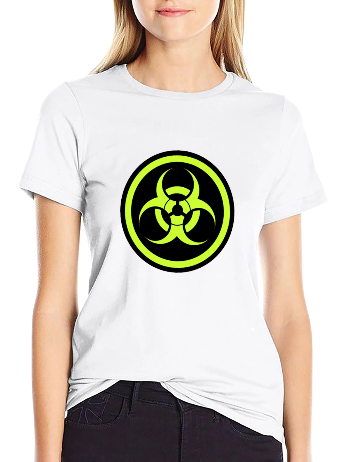 Biohazard Symbol Graphic Tee - Black T-Shirt