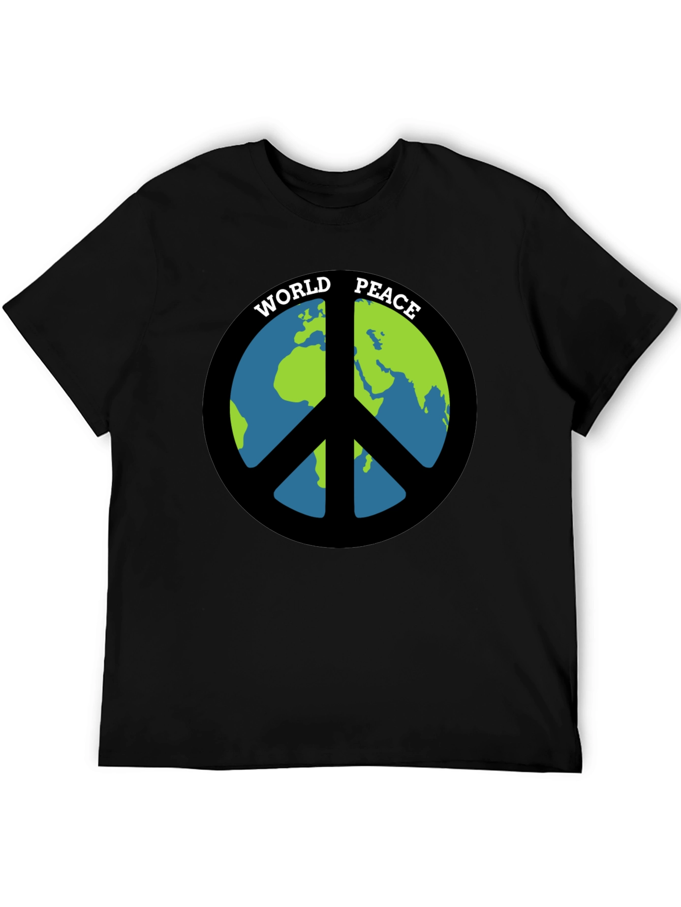World Peace Graphic Tee - Black Cotton T-Shirt