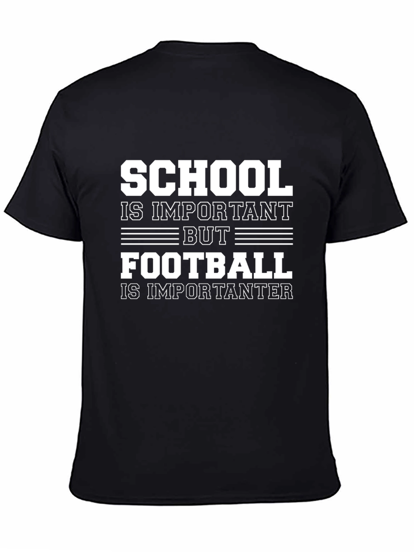 Funny Football T-Shirt - School Important...But!