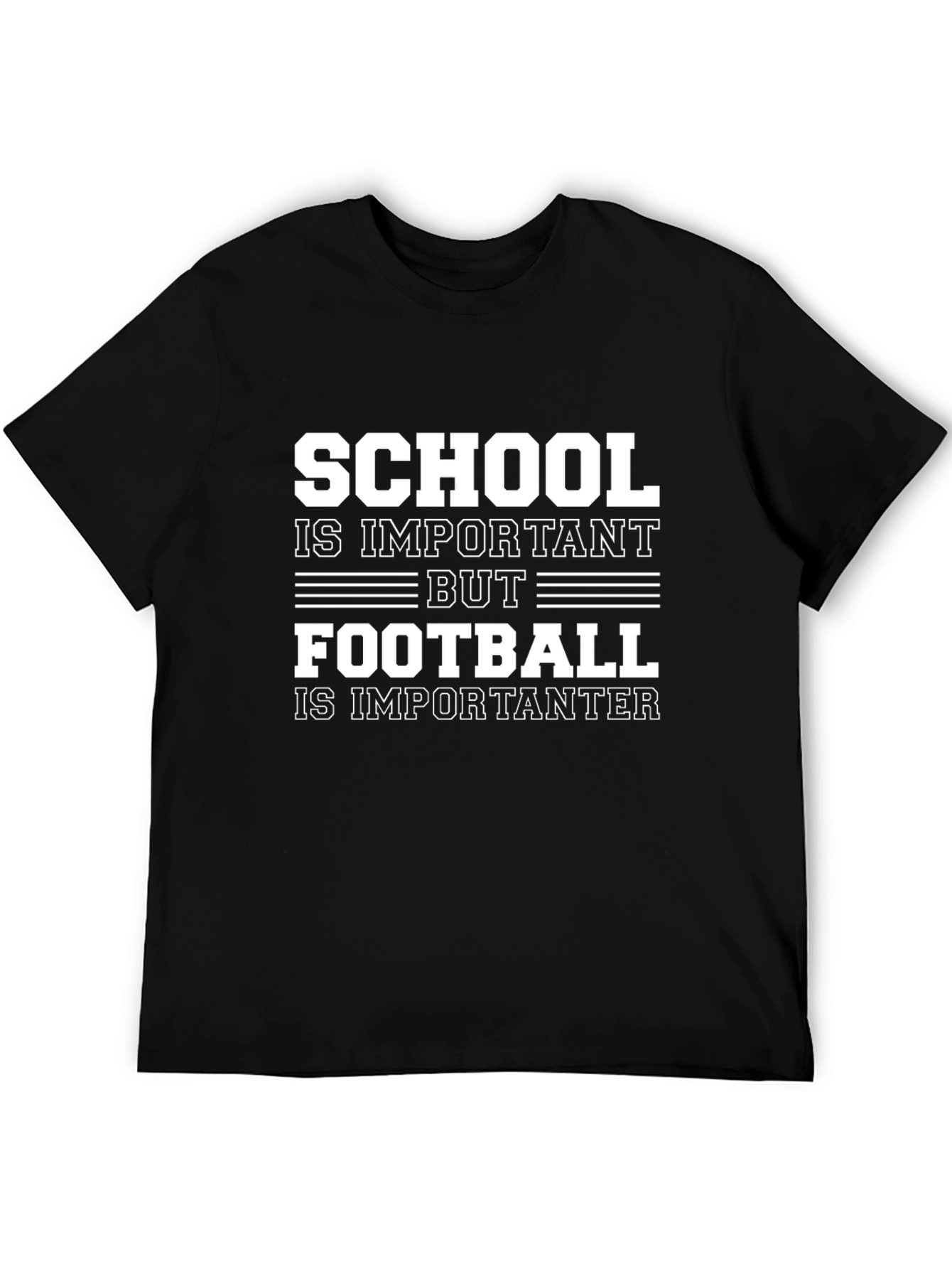 Funny Football T-Shirt - School Important...But!