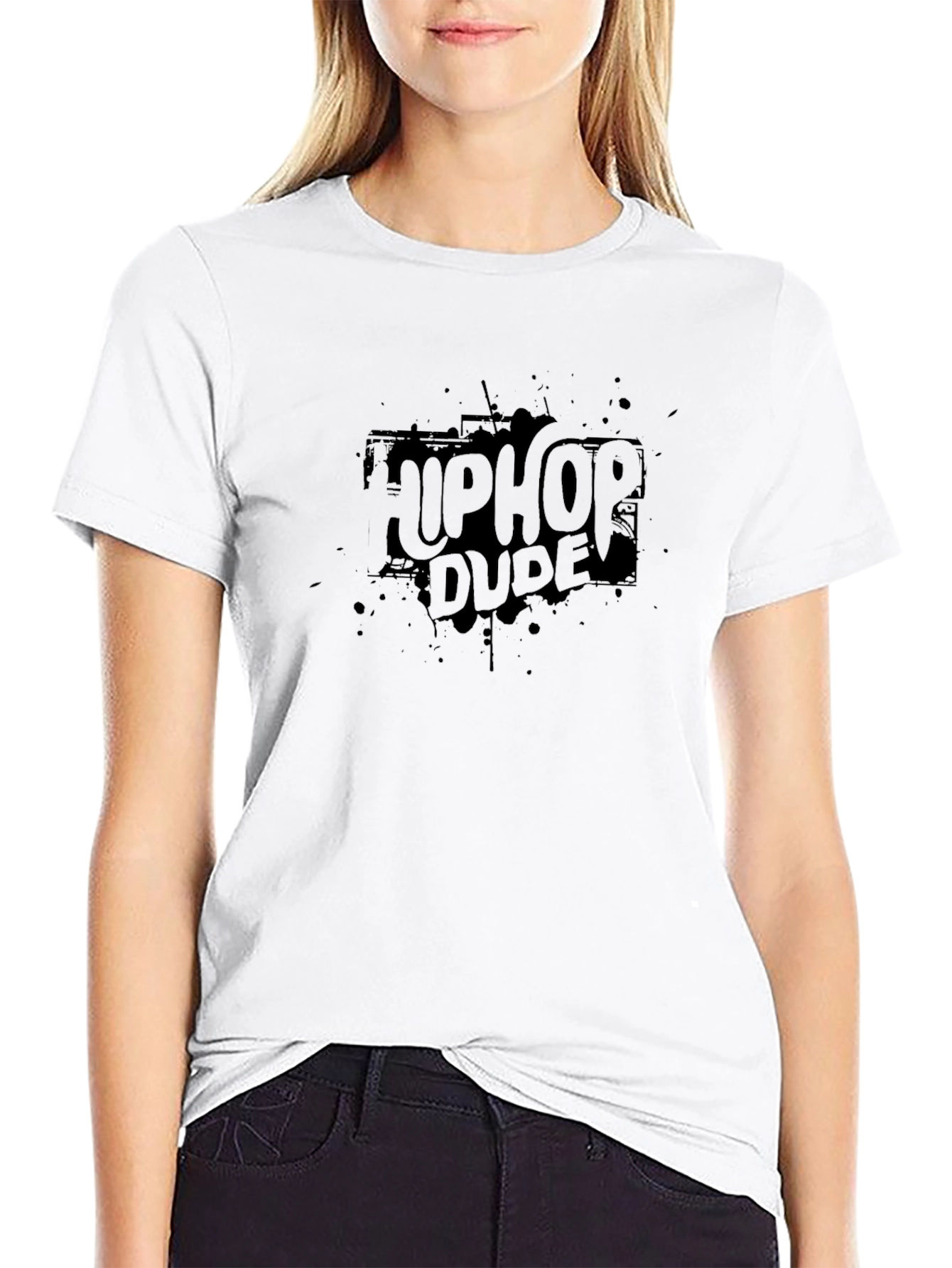 Hip Hop Dude T-Shirt Black Casual Wear