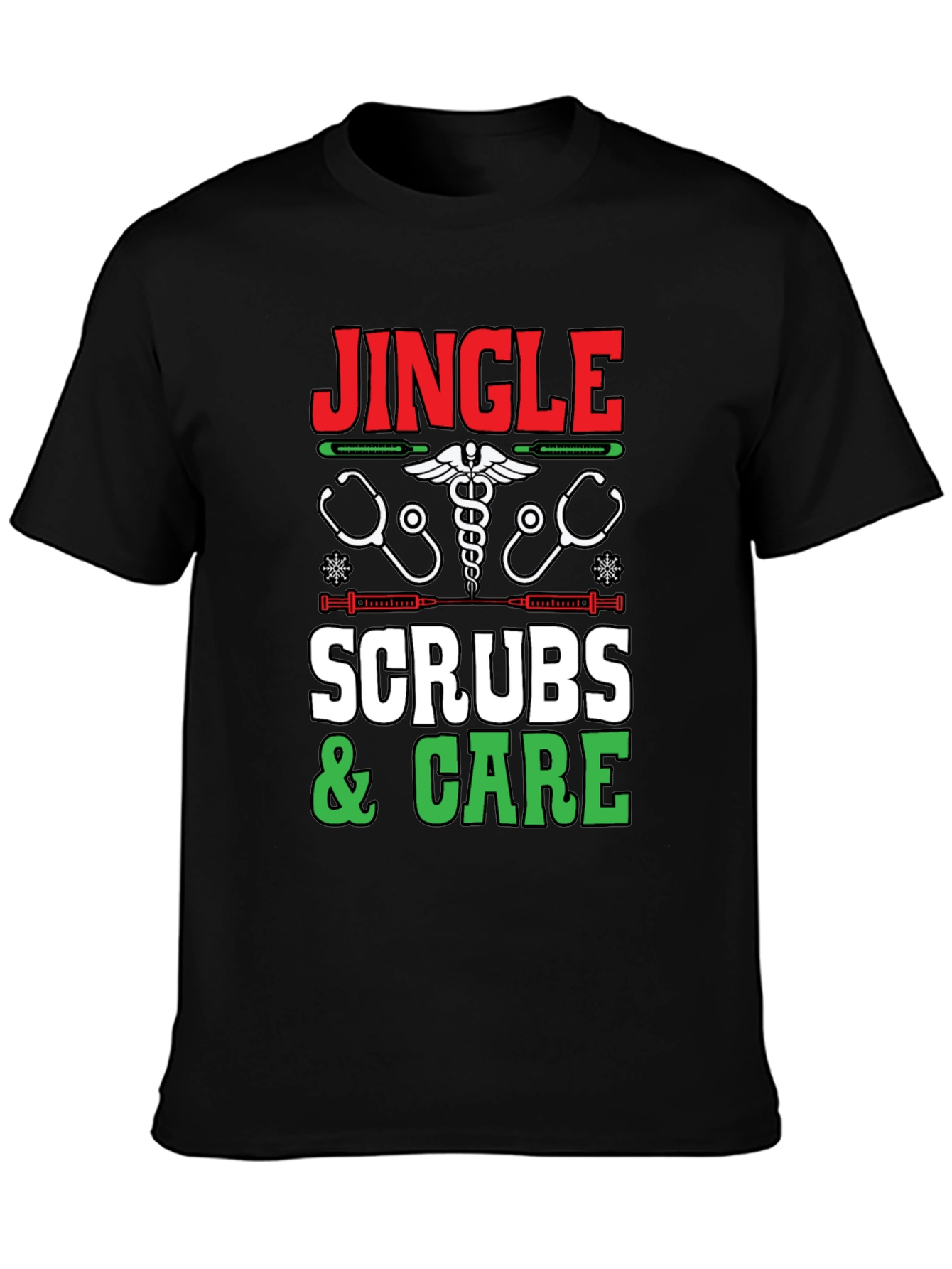 Jingle Scrubs & Care Holiday Tee